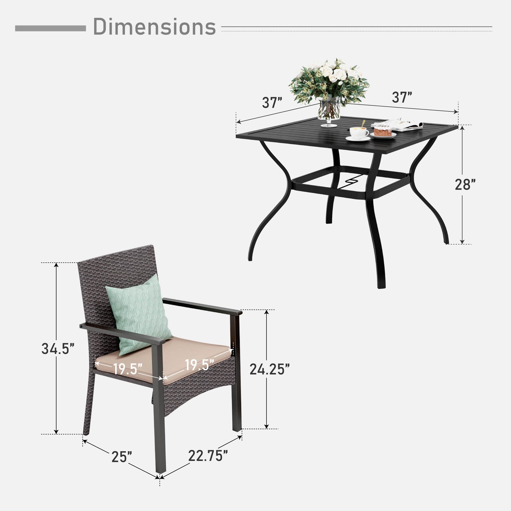 Sunshine Valley TC5-350-060-5 Patio-Dining-Sets - View #2