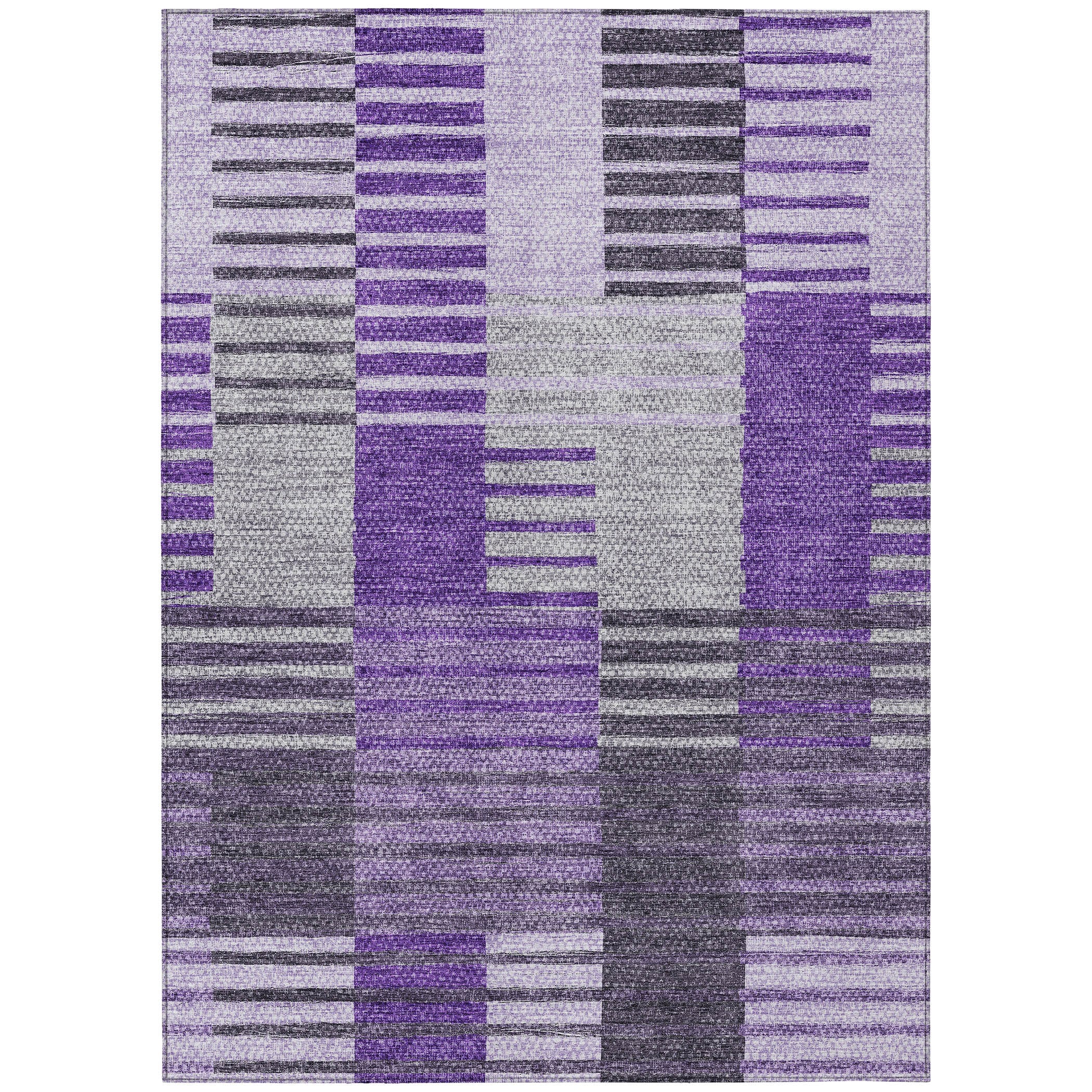 Addison Rugs ACN687PP3X5 Chantille ACN687PP 3 x 5 (ft) Polyester Purple Rectangular Indoor/Outdoor Geometric Machine washable Area rug