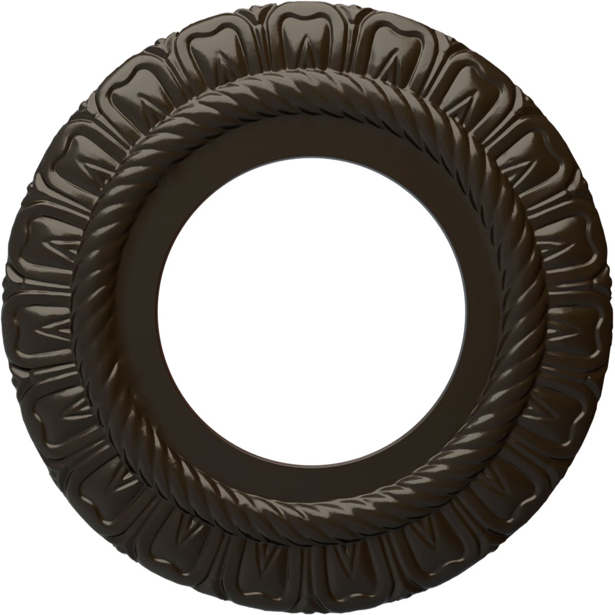 Ekena Millwork CM09CLSHF Claremont 9-in W x 9-in L Painted Stone Hearth Polyurethane Whole Ceiling Medallion
