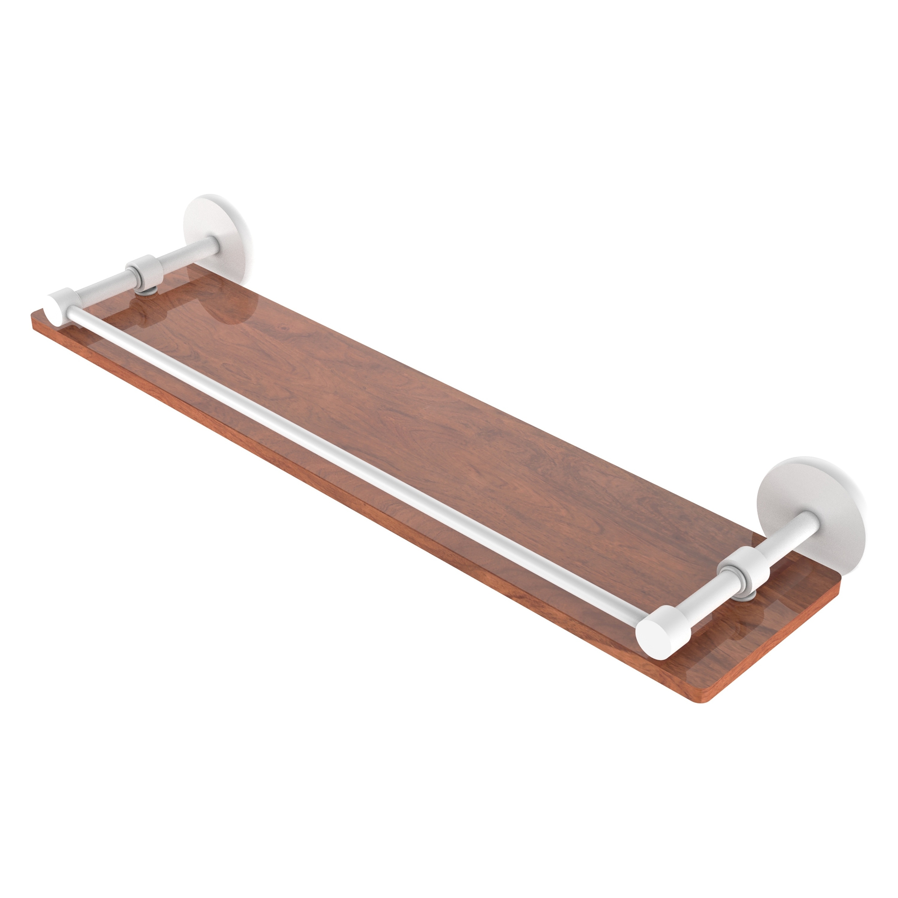 Allied Brass P1000-122-GL-IW-WHM Prestige Skyline Matte White Wall mount Bathroom Shelf ( 22-in x 3-in x 5-in )