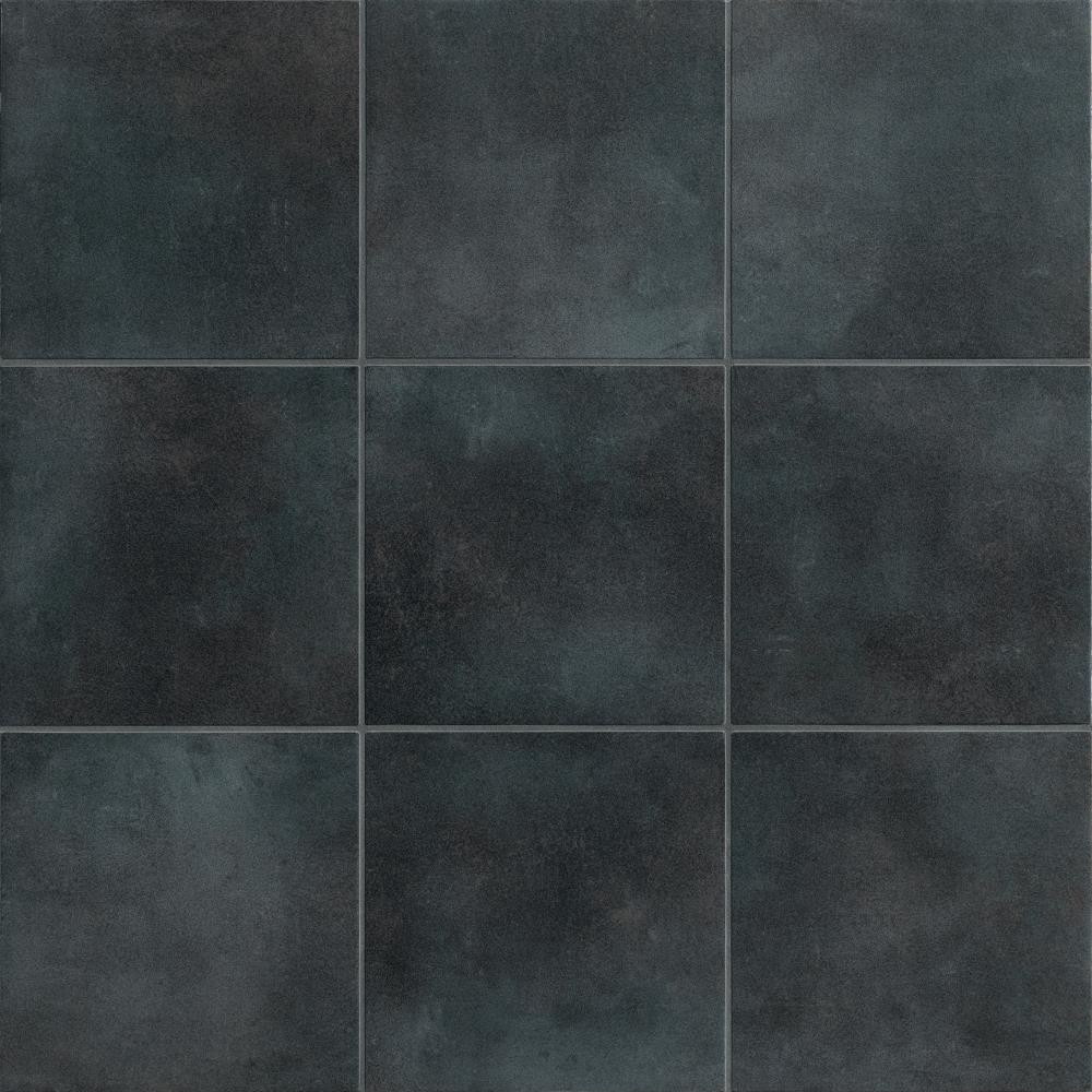 Crossville ChromaColor Charcoal 4-in x 4-in Matte Porcelain Stone Look ...