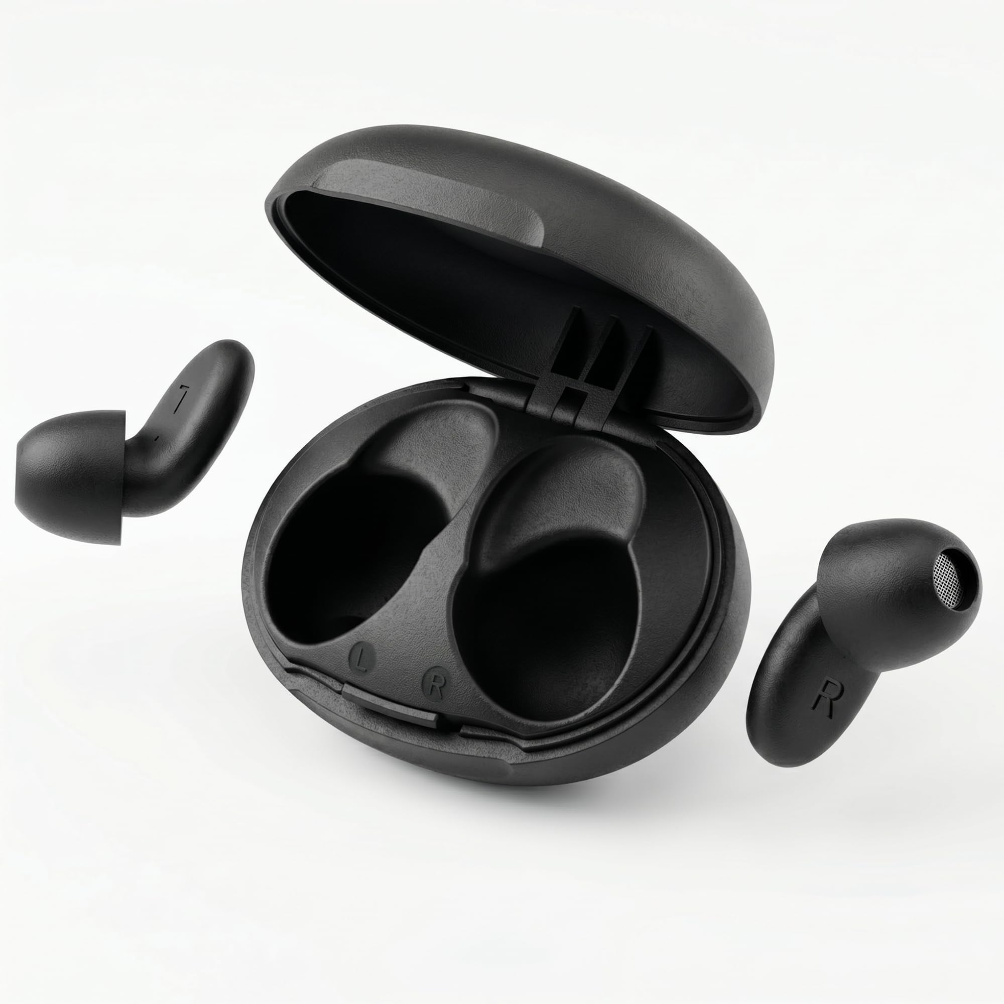 Phewnyzo  Ear Plugs for Sleeping Noise Cancelling 45dB Reusable Silicone Earplugs for Sleep Snoring Concerts Airplane Side Sleepers 8 Pairs Black