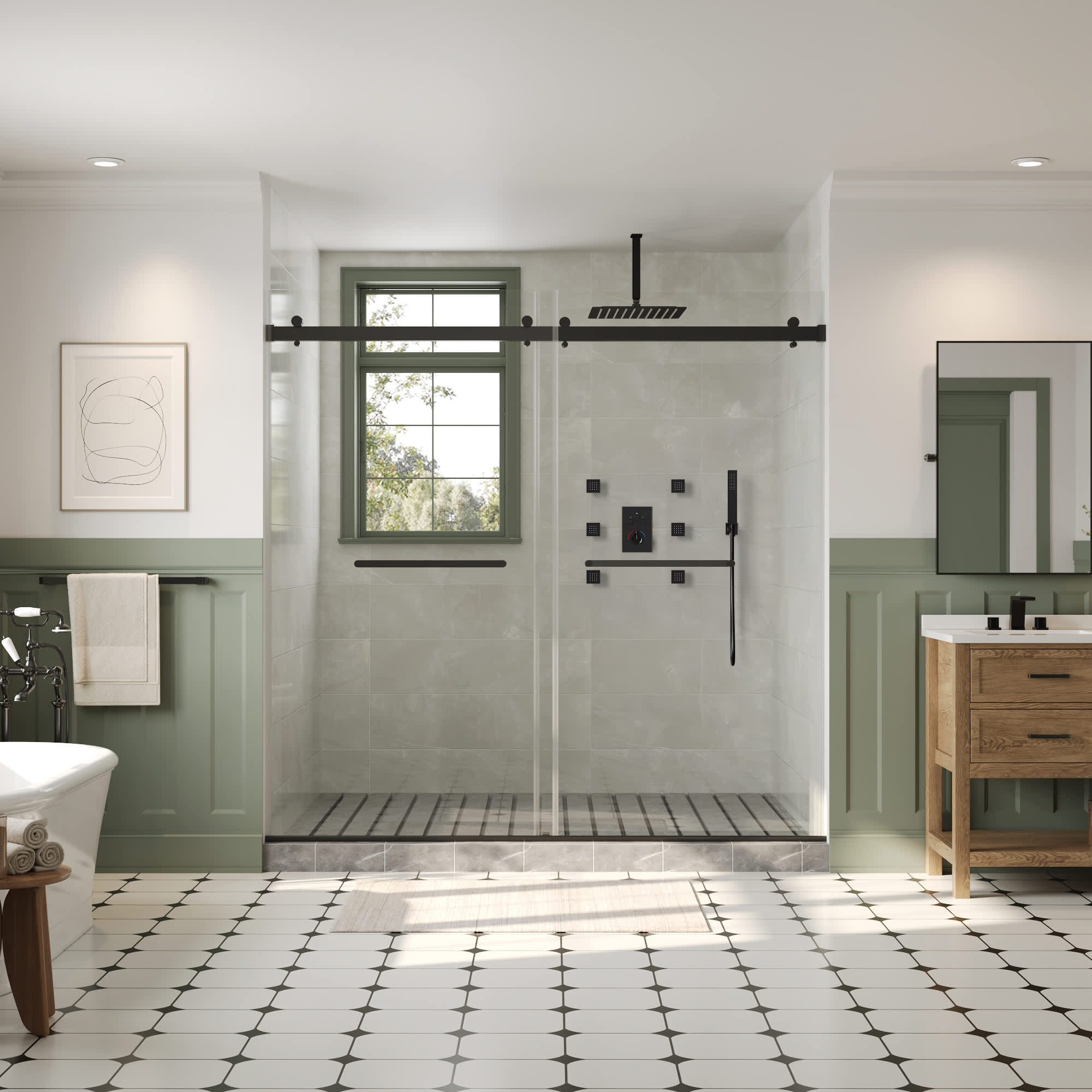 EVERSTEIN SFS1006-BK12 Tub-Shower-Faucets - View #3