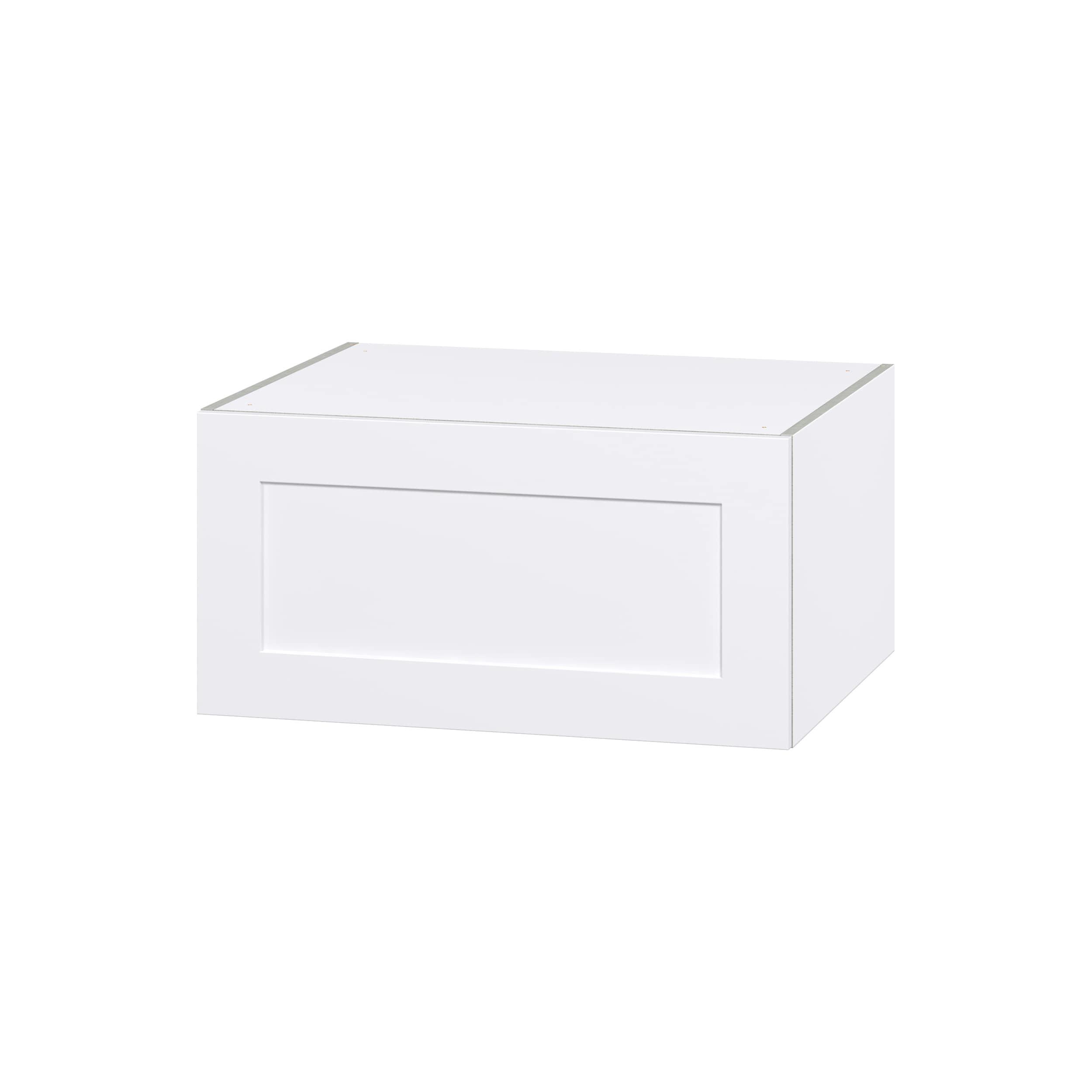 Hugo&Borg Jolie 24-in W x 15-in H x 14-in D Warm White Wall Fully Assembled Cabinet (Recessed Panel Shaker Door Style)