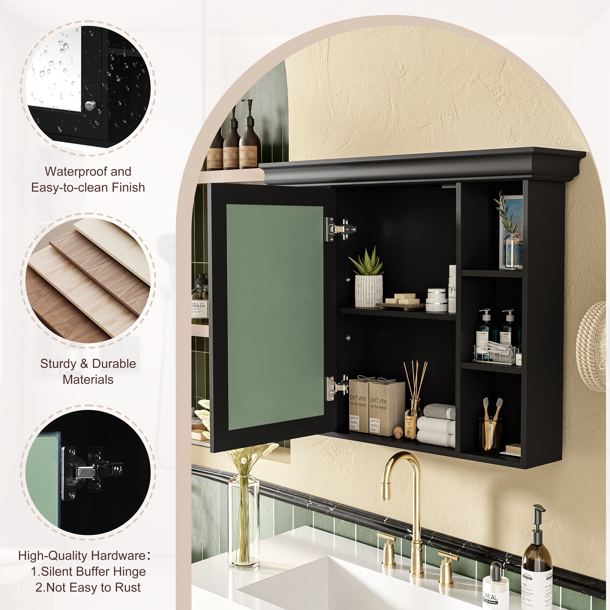 Forclover CM-N710P196545B Bathroom-Medicine-Cabinets - View #8