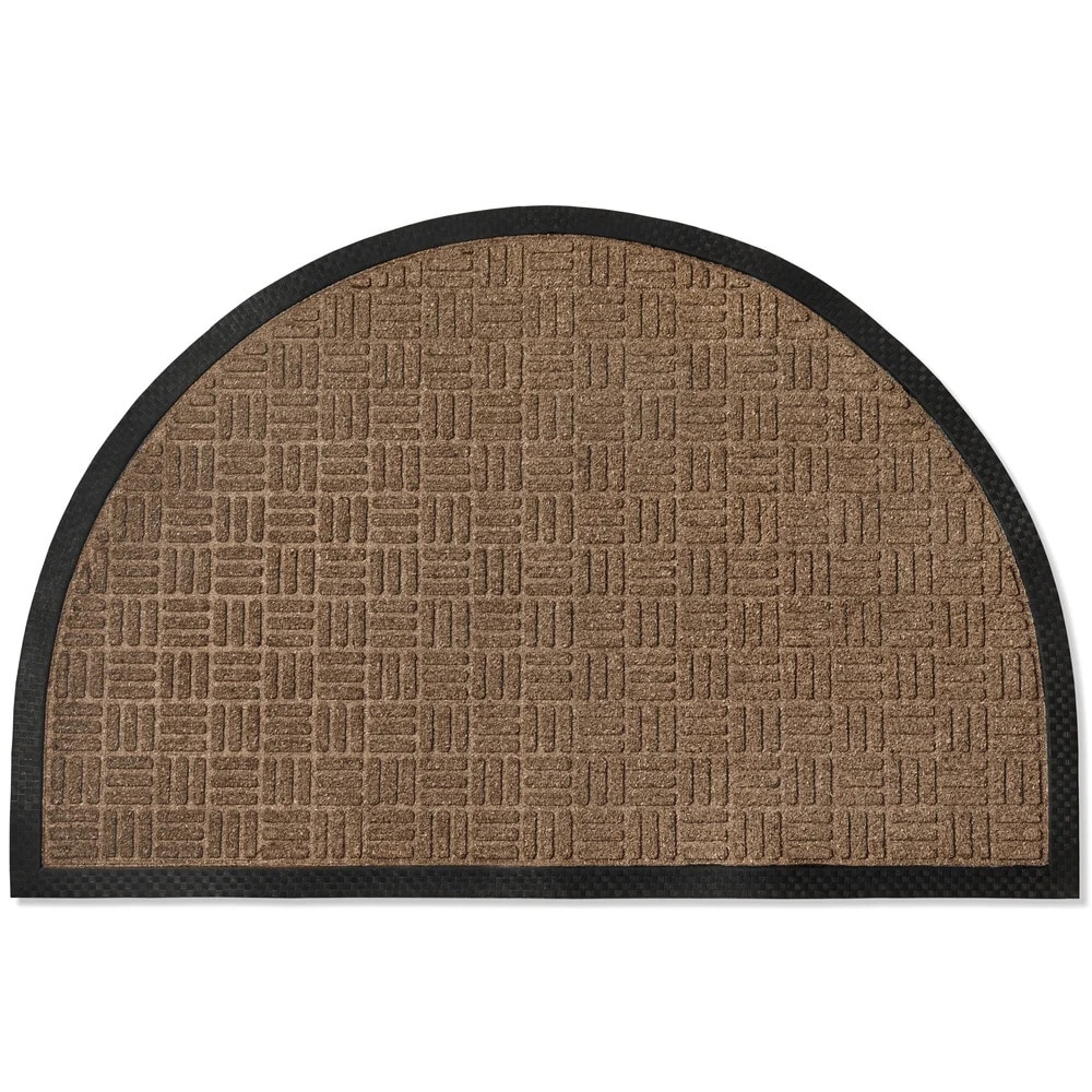 Envelor PP-71506-BR-M 2-ft x 3-ft Brown Polypropylene Half-round Indoor or outdoor Decorative Home Door mat