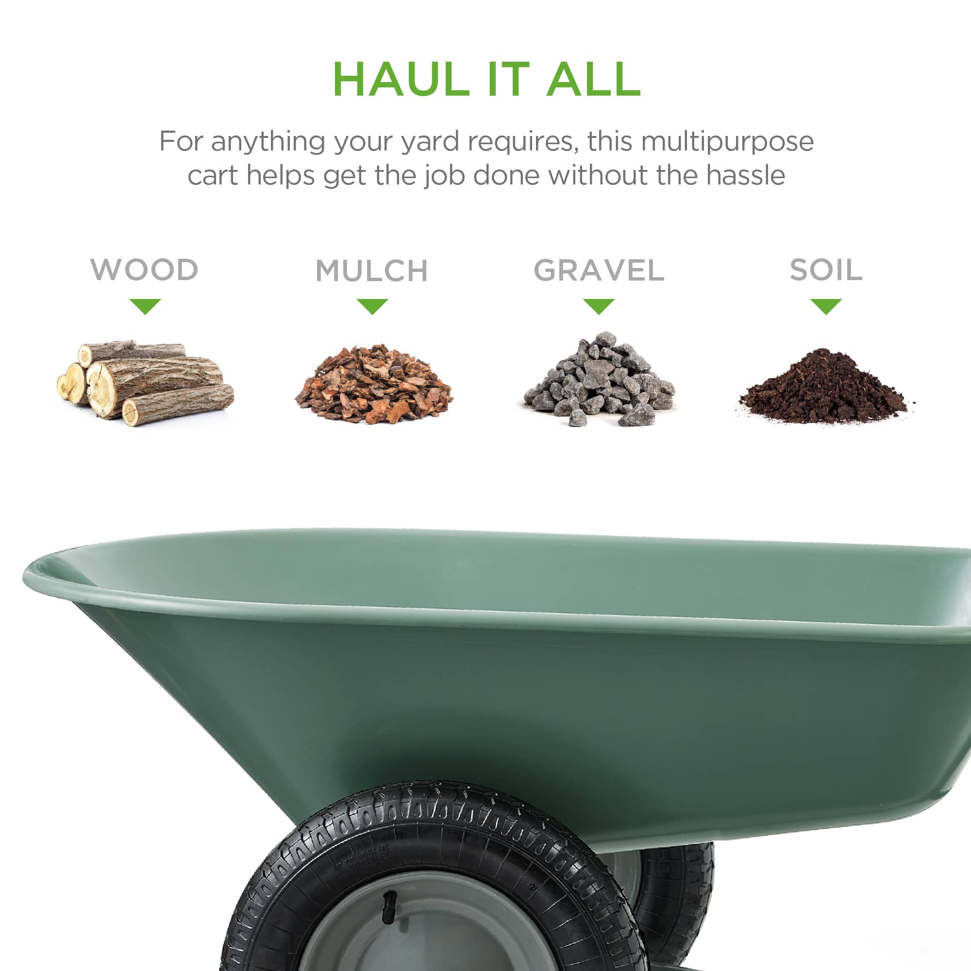 Best Choice Products SKY7886 wheelbarrow - View #2