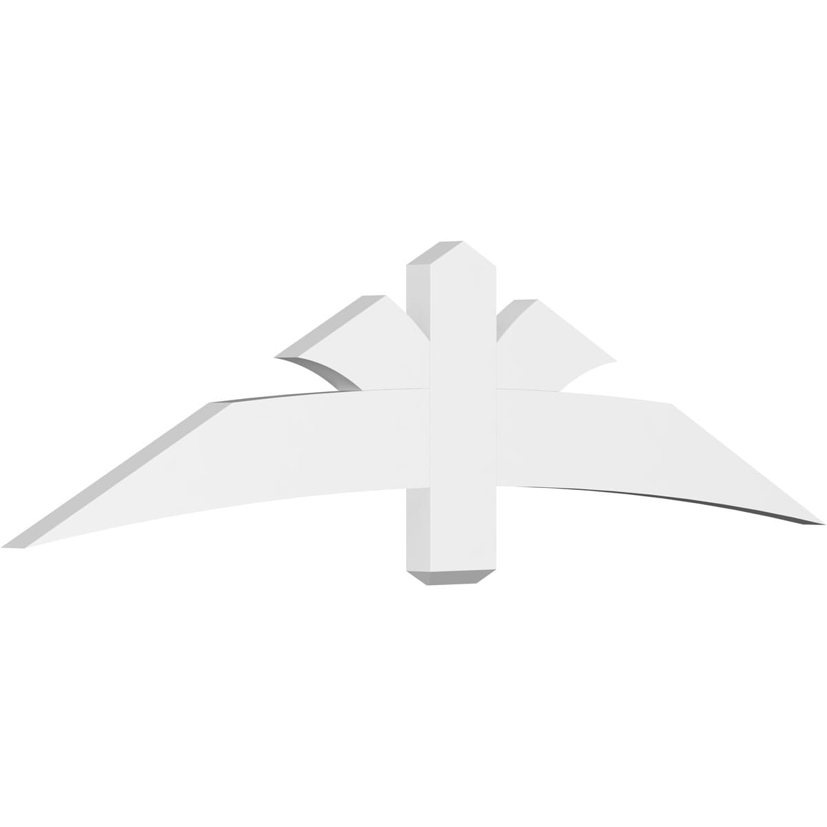 Ekena Millwork GBP072X18X0206DAV00 Davenport White PVC Gable bracket