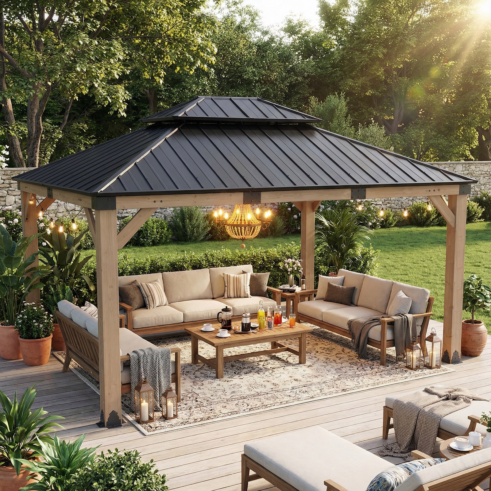 StarEcho TYXG1214 Wood-Resin-Gazebos - View #2