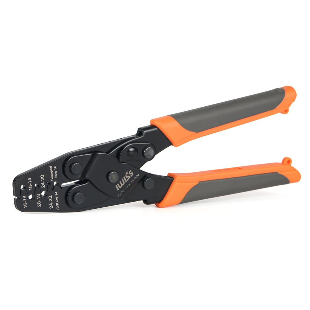 IWISS Deutsch Stamped Contacts Crimping Tool, DT Series Crimp Tool for Size 16 Contacts, 14-24AWG Non Insulated Open Barrel Terminals from Molex, AMP, TE, Automotive Aftermarket Tool