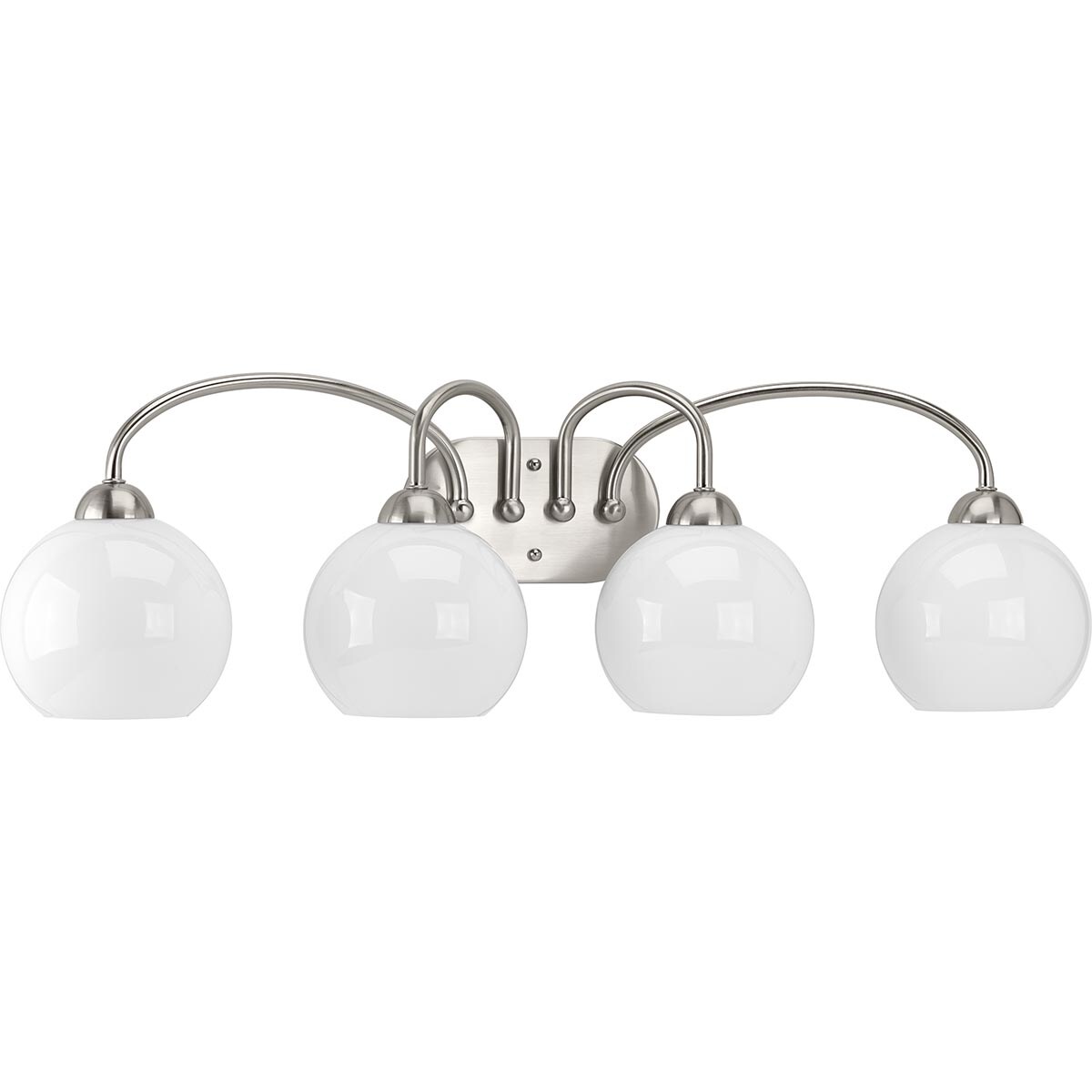 Progress Lighting P300087-009 Carisa 32.75-in 4 -Light Brushed Nickel Mid-century Vanity light