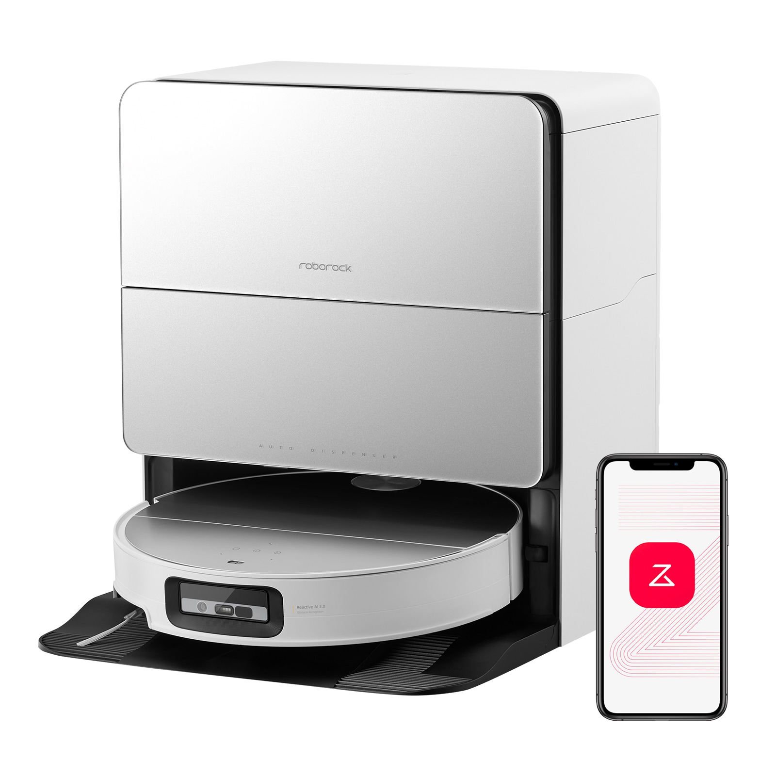 Roborock Saros Auto Charging Self Emptying Pet Robotic Vacuum Cleaner and Mop with HEPA Filter #SAROS 10-WHT