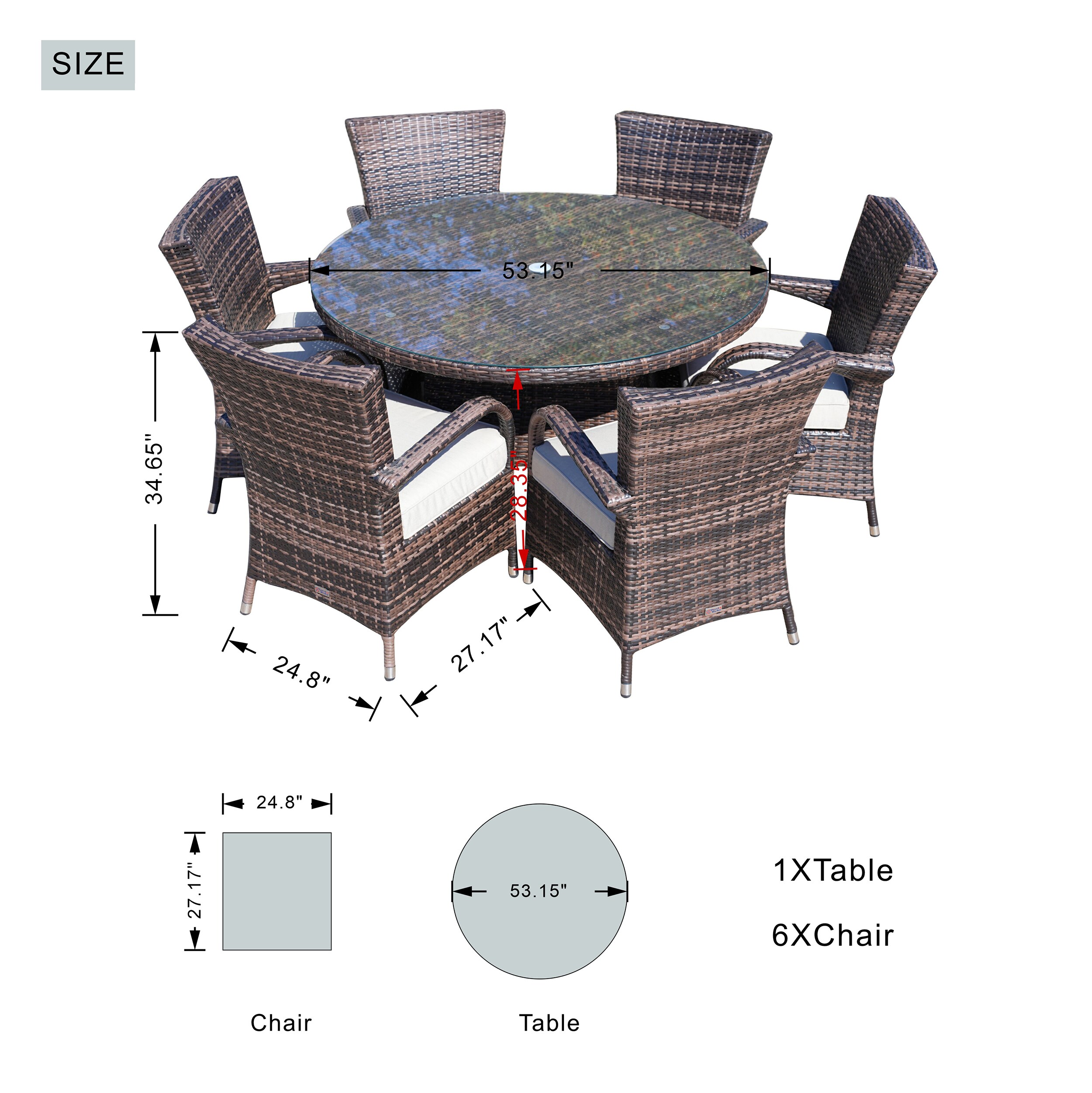Moda Furnishings CMAD-1122-BR Patio-Dining-Sets - View #8