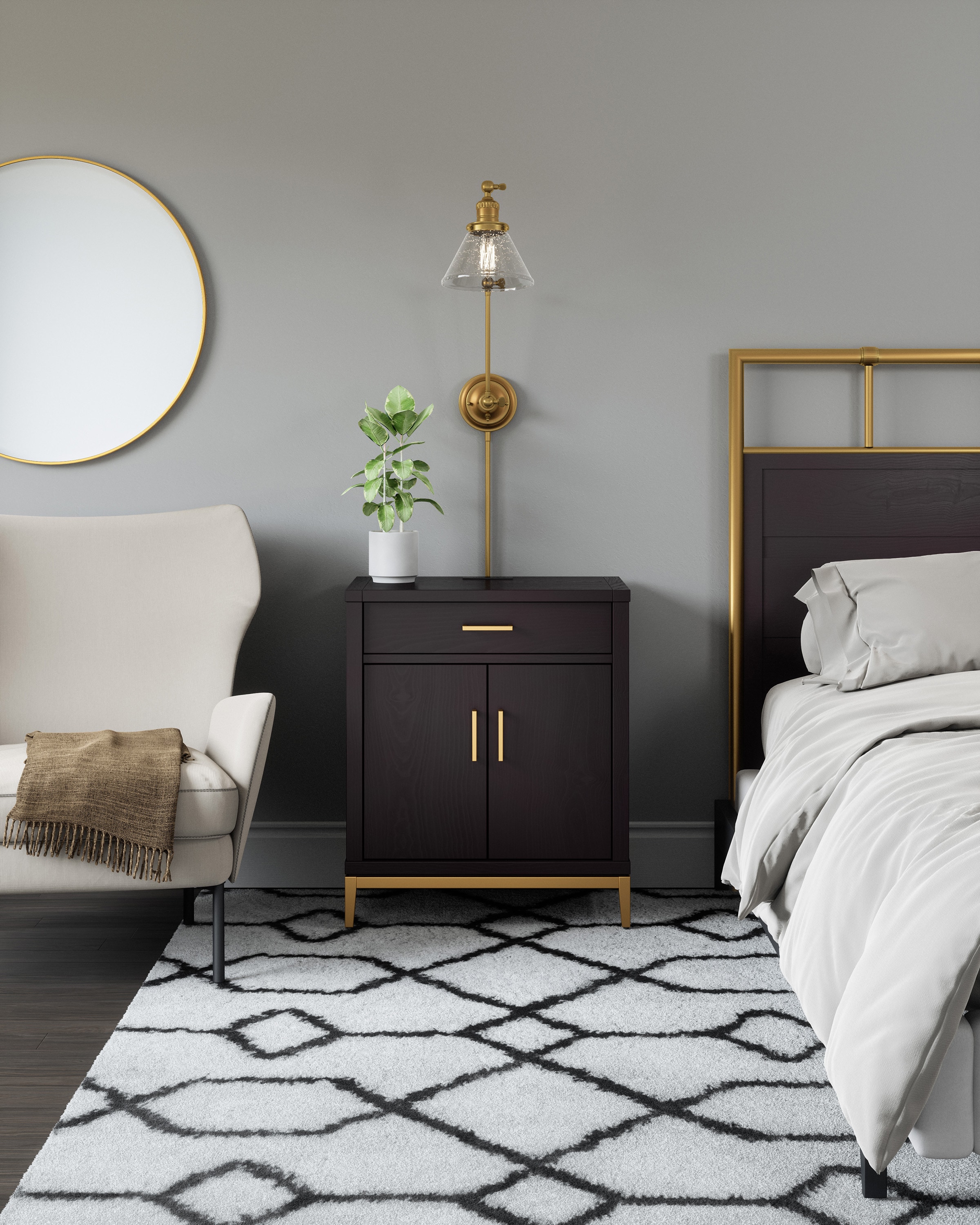 Leick Home 9079-BLKGD nightstands - View #7