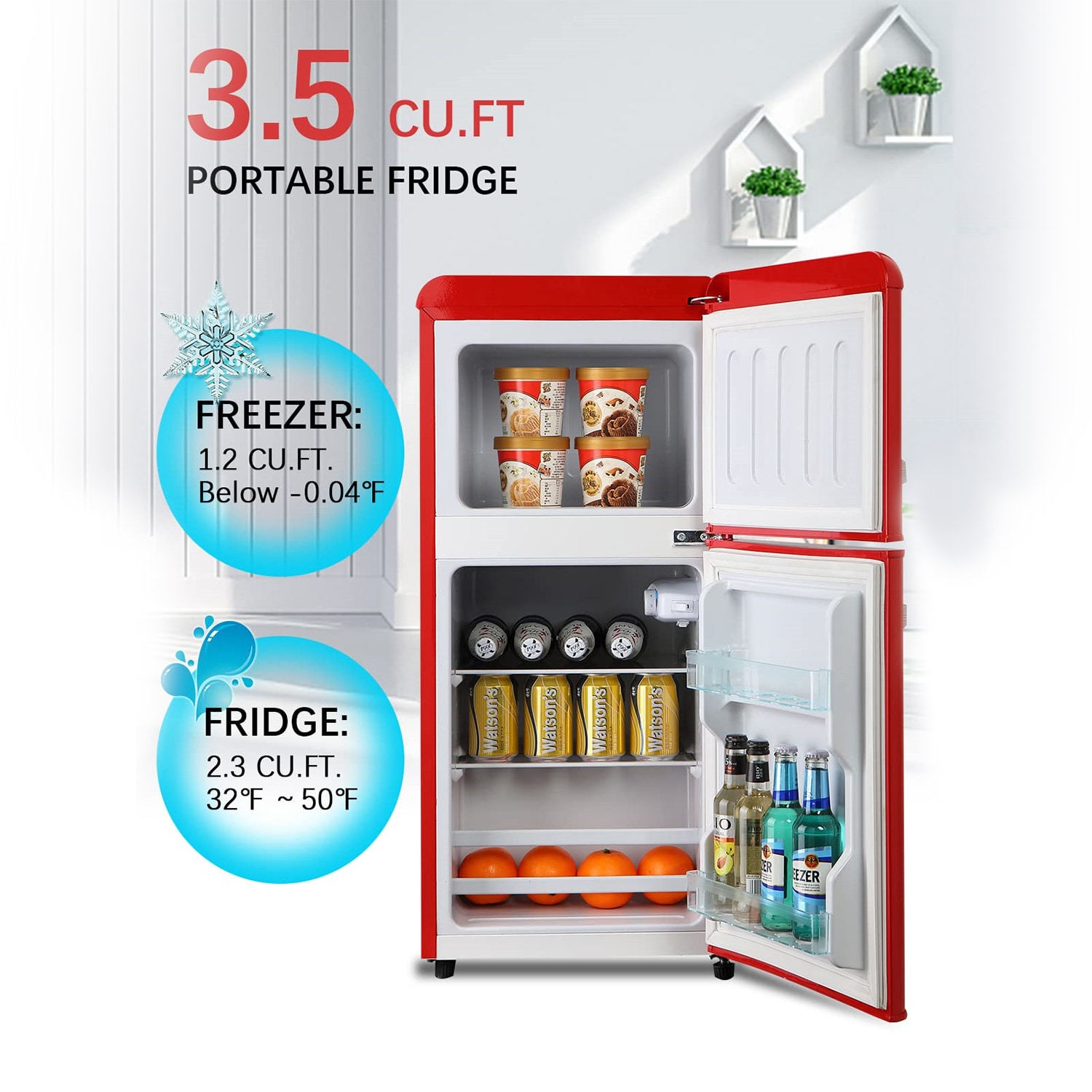 Hisense 4.4-Cu ft Counter-Depth Freestanding Mini Fridge Freezer Compartment (Sliver) Energy Star | LMT43M6AVE