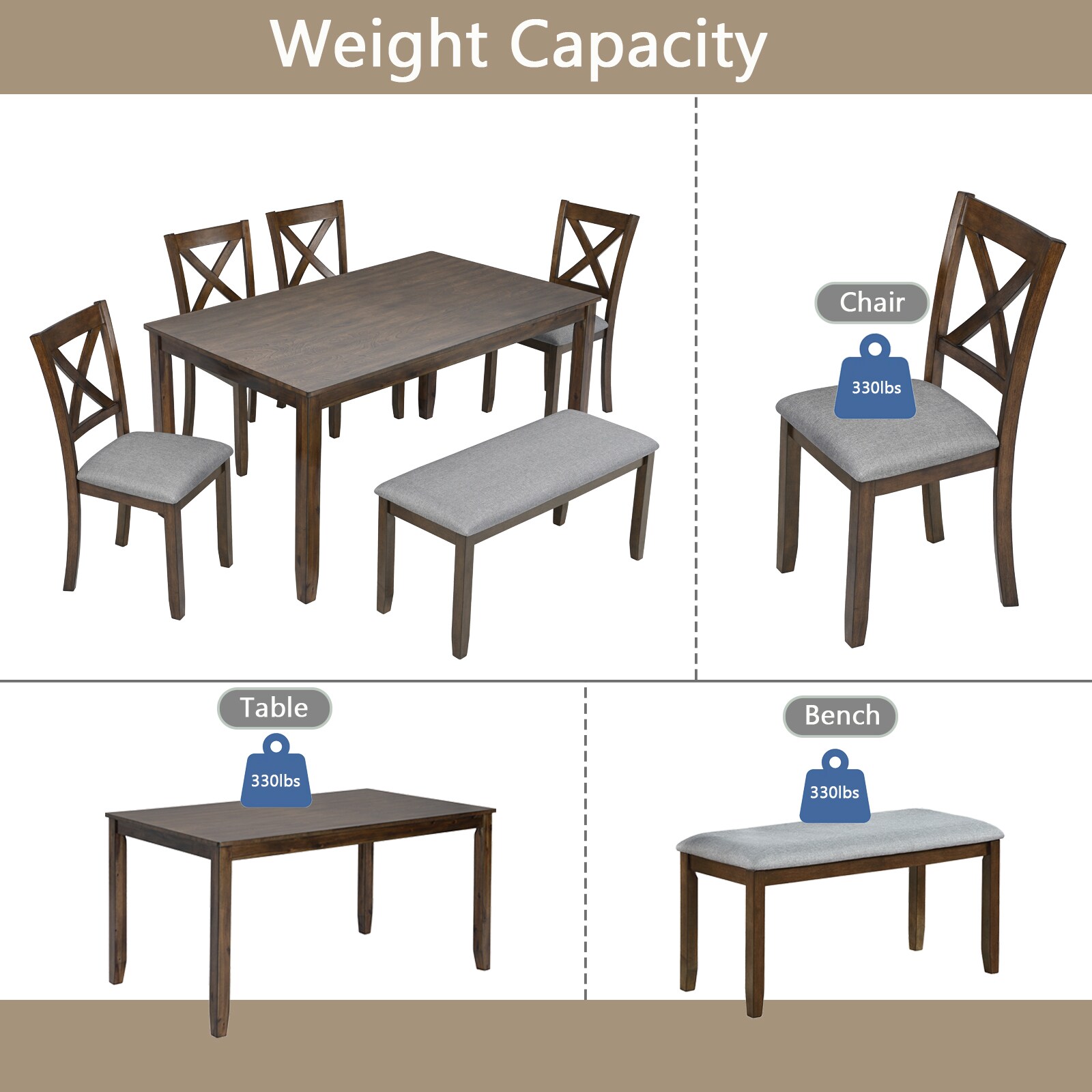 Siavonce XHS00008 Dining-Sets - View #8