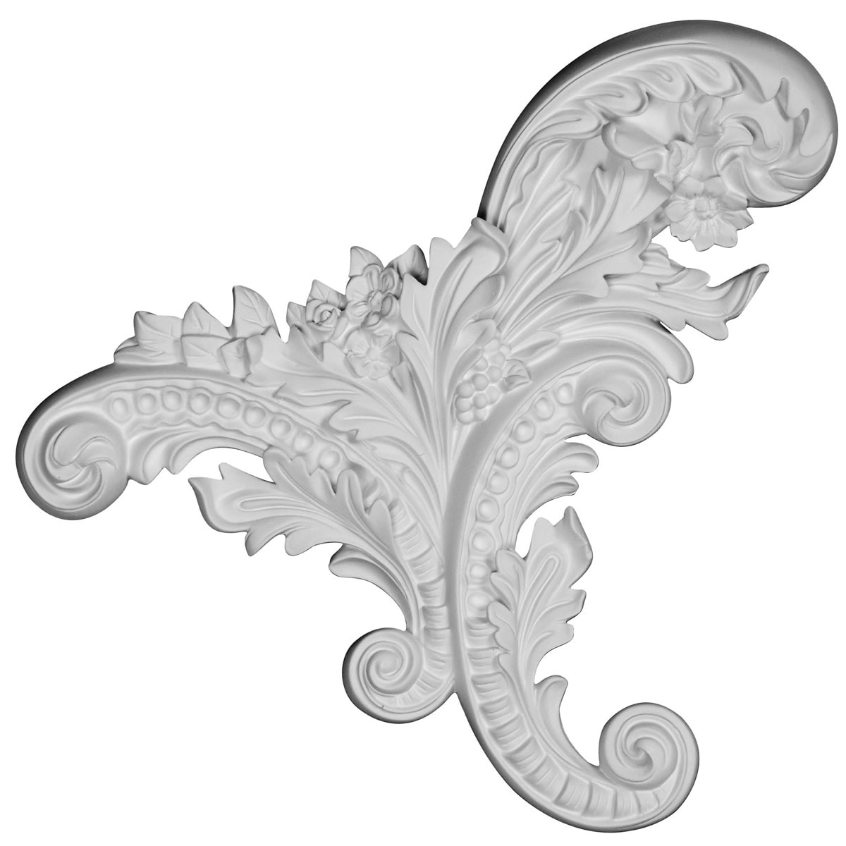 Primed White Polyurethane Architectural Onlay, 12.25" x 11.25"