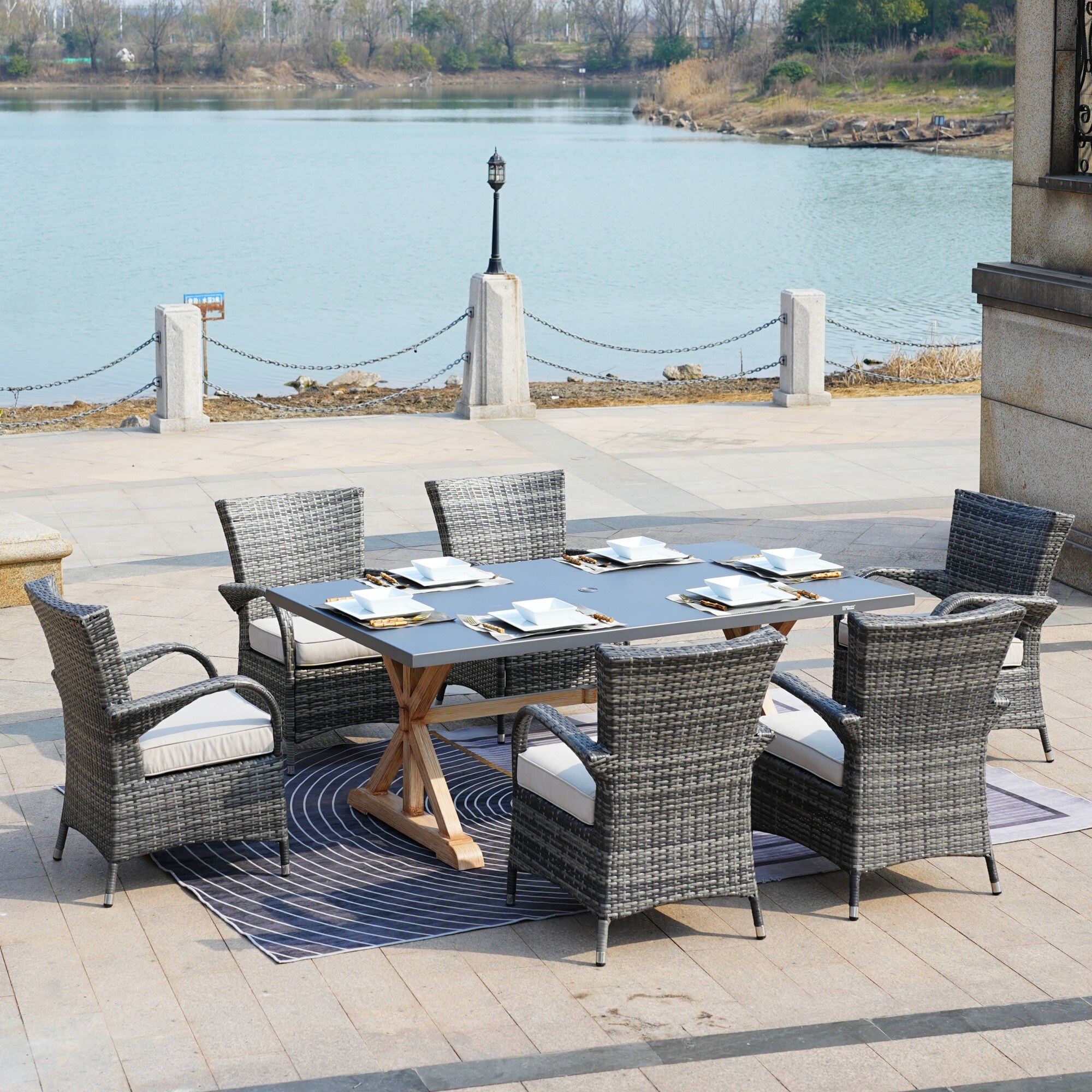 Direct Wicker DWD-2340&1122-GR Patio-Dining-Sets - View #3