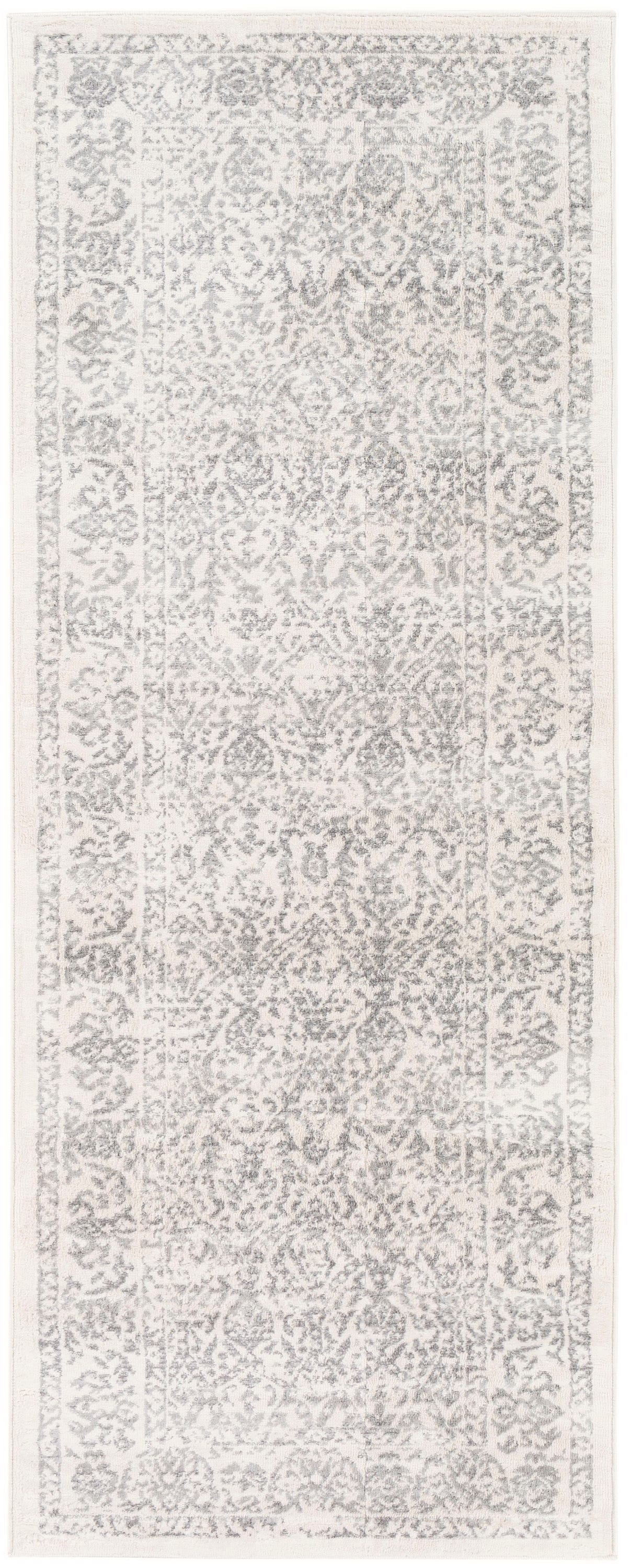 Livabliss ROM2300-2773 Roma 3 x 8 (ft) Polypropylene White Rectangular Indoor Trellis Oriental Area rug
