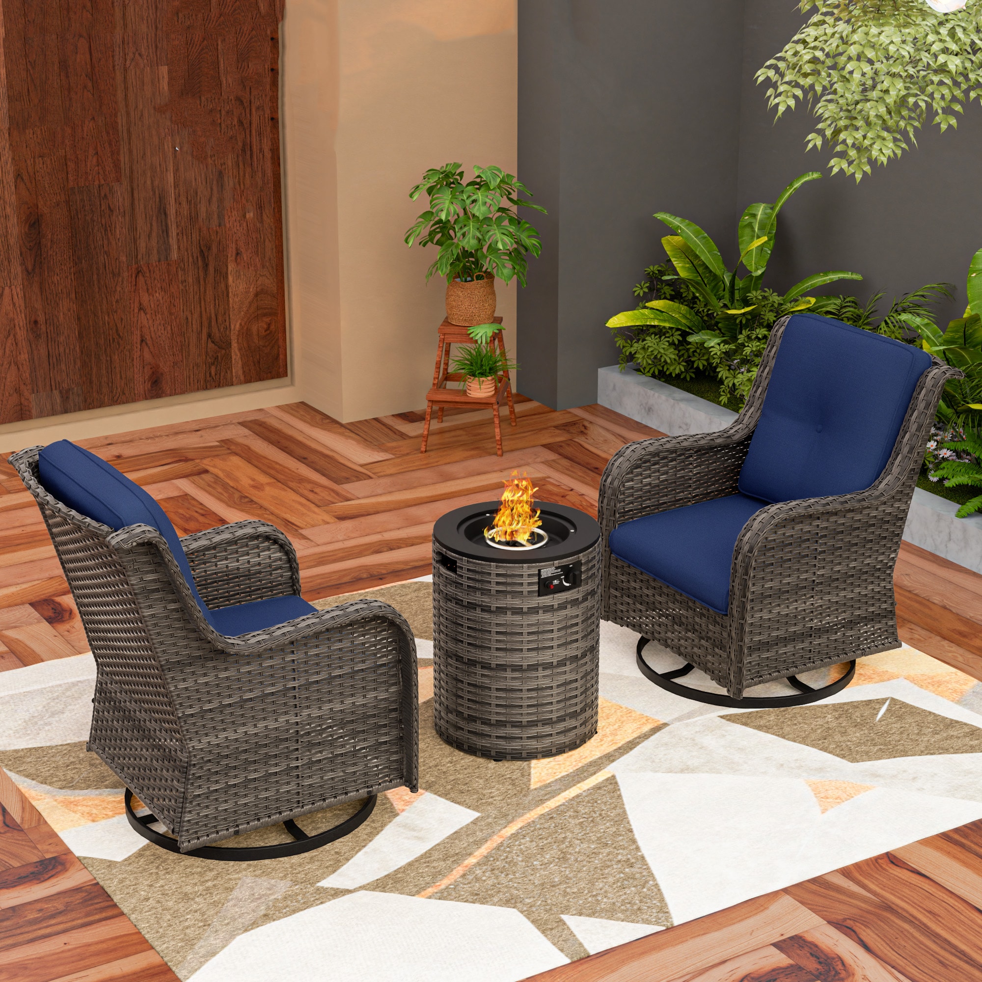 Gardenbee 2M81Z12-BLU Patio-Conversation-Sets - View #8