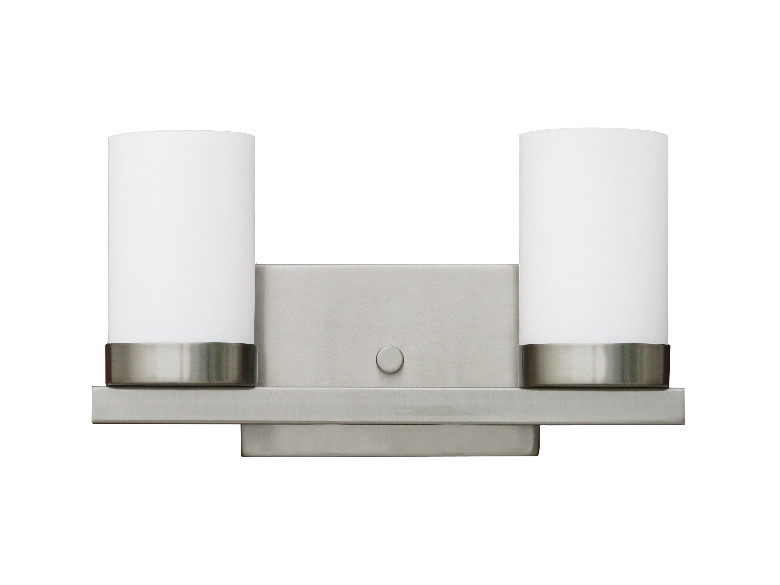 Whitfield Lighting VL429-2SS Harvey 14-in 2-Light Satin Steel Transitional Vanity Light