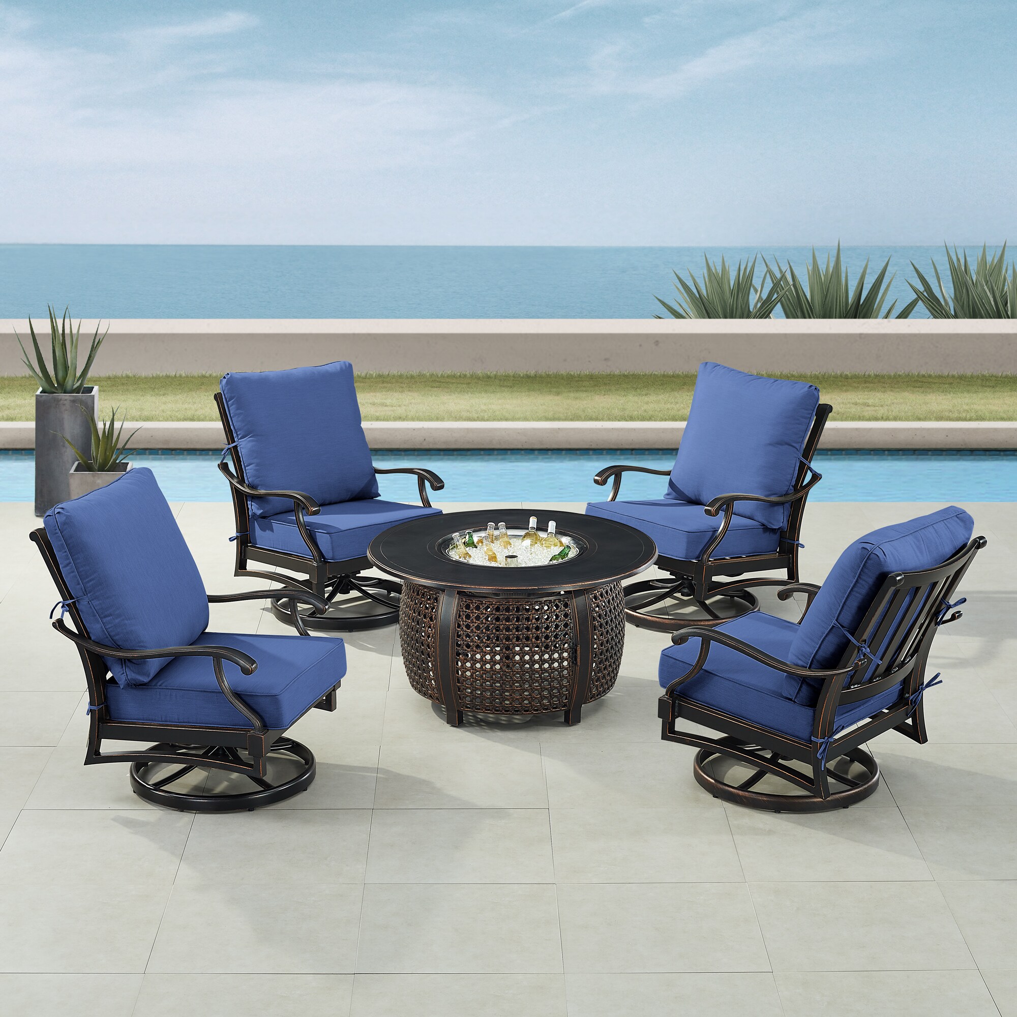 Oakland Living SHAO4CHCLIFFBLCUIBA Patio-Conversation-Sets - View #3