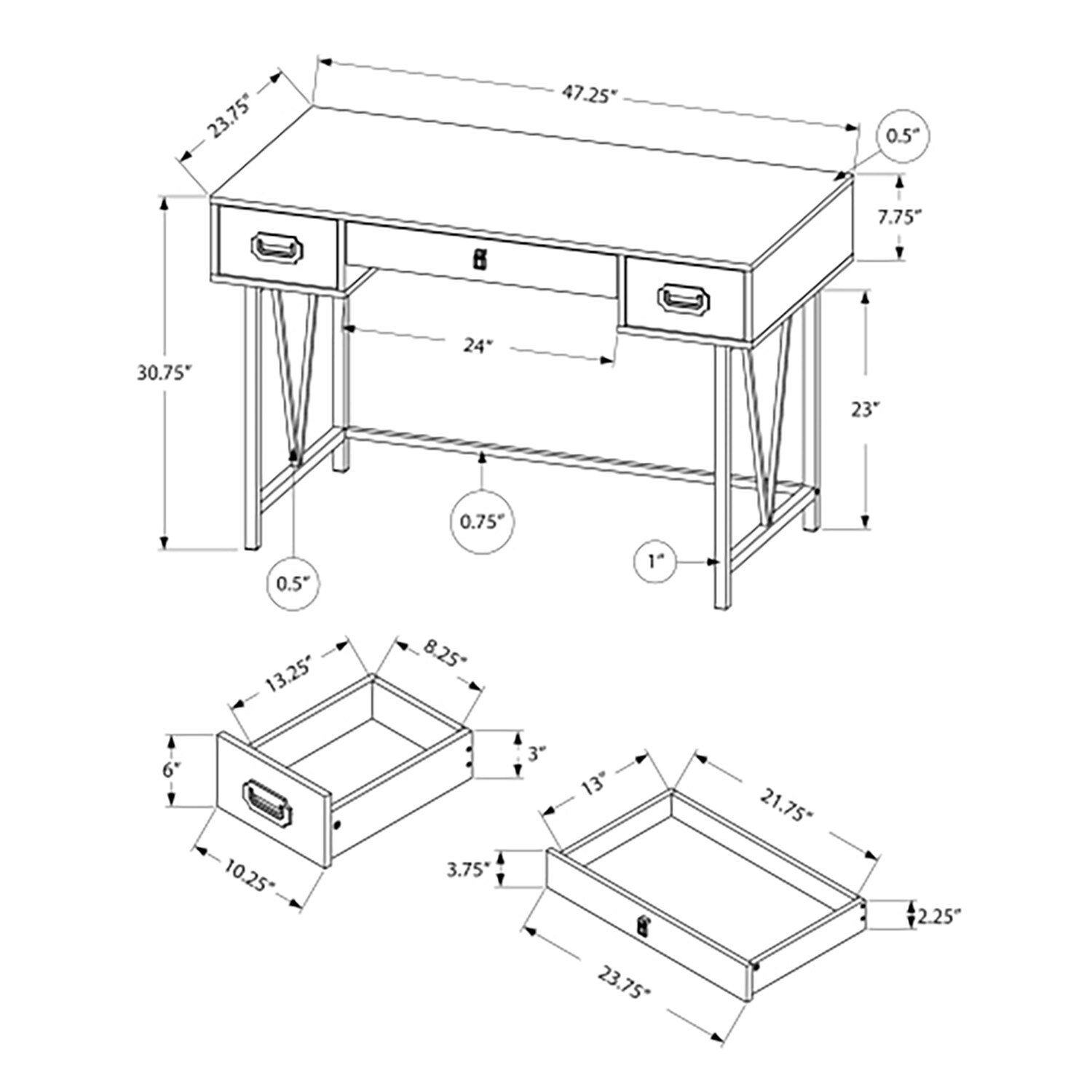 GZMR GZ-C773243 desks - View #2