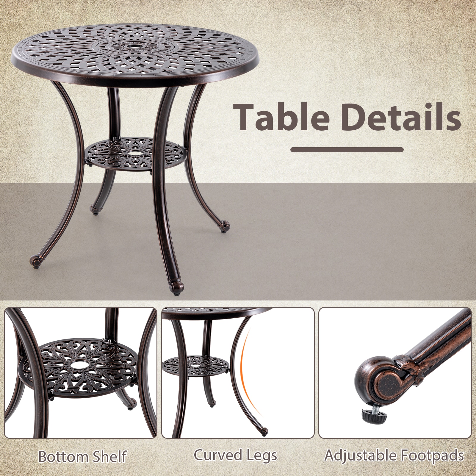 Forclover HBV-473WN Patio-Tables - View #6