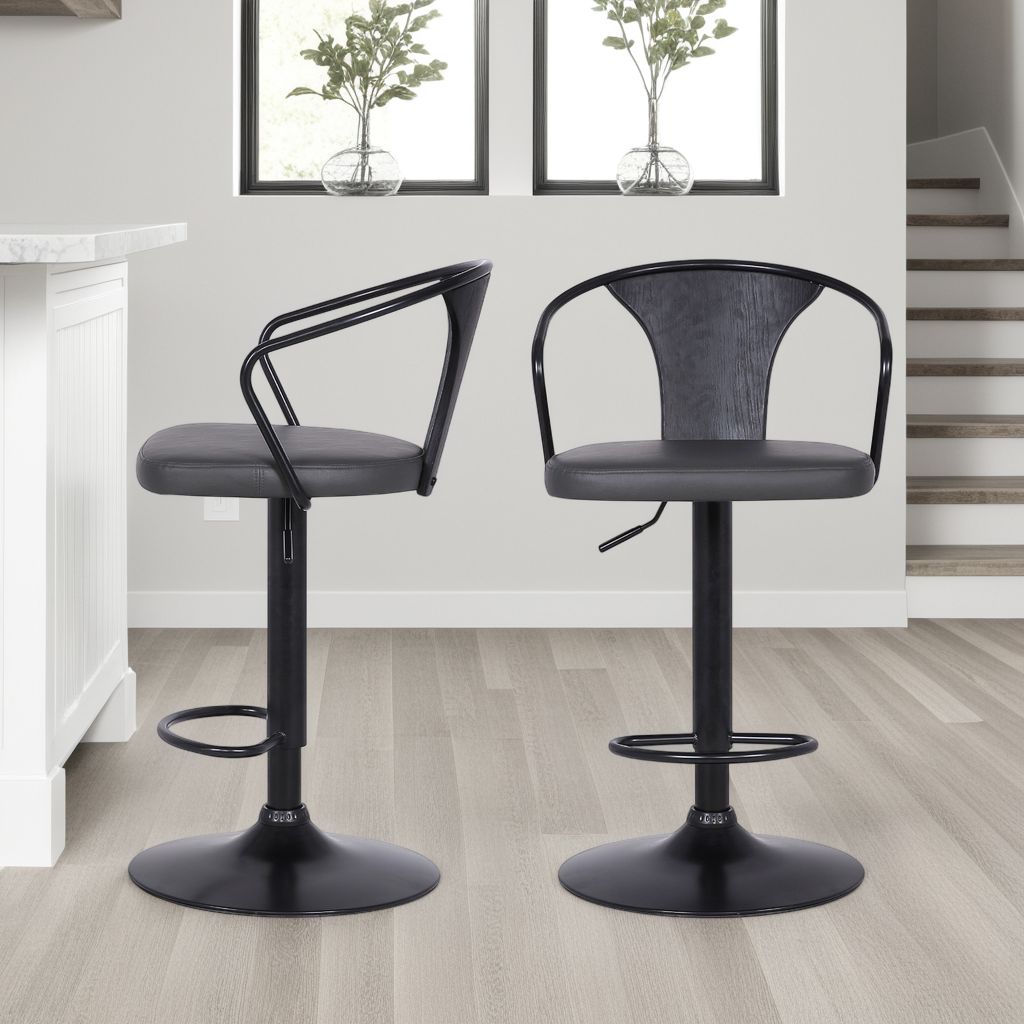 Armen Living LCEASWBABLGR stools - View #8