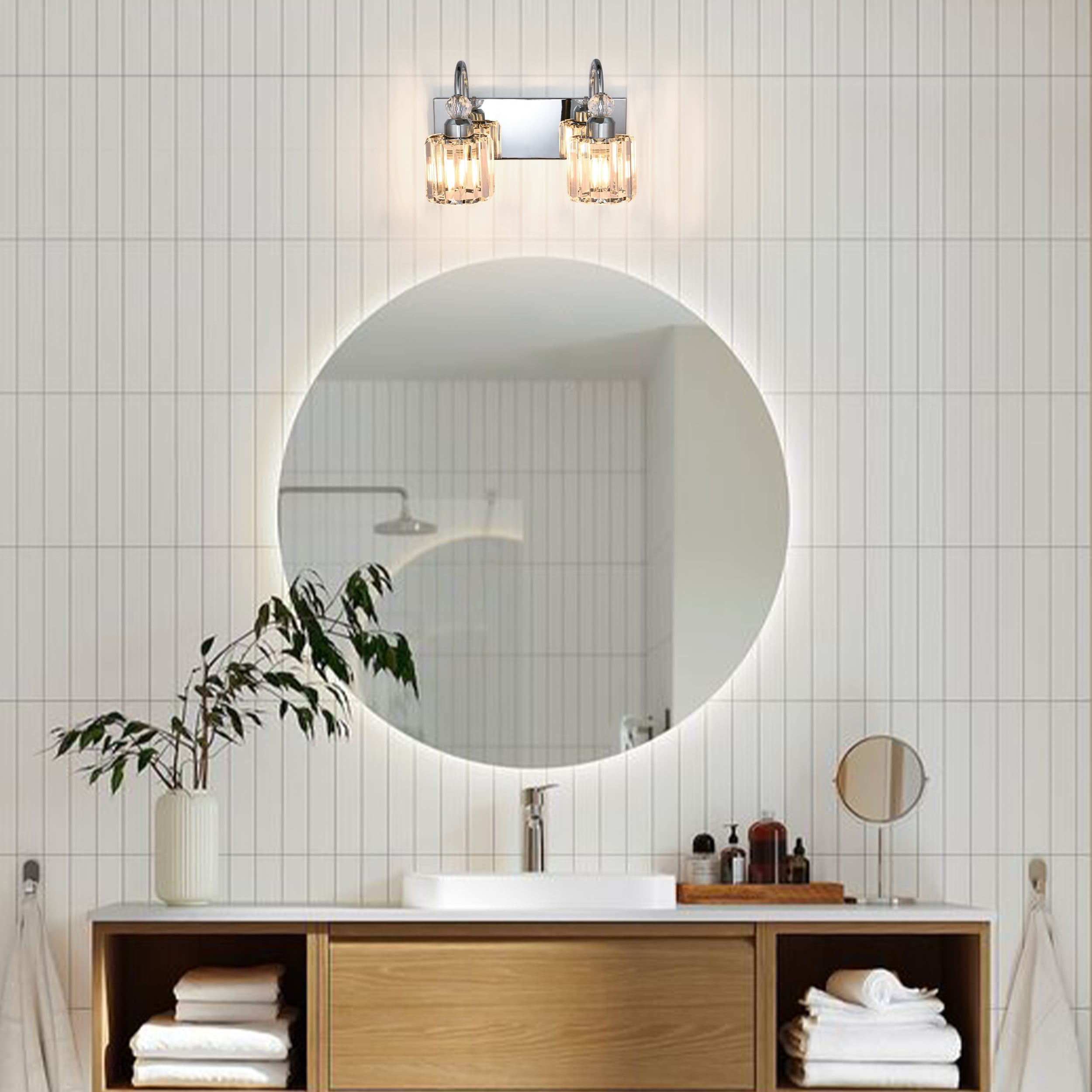 HUOKU PD1033181 Votos 13.4-in 2 -Light Polished Chrome Modern/contemporary Vanity light