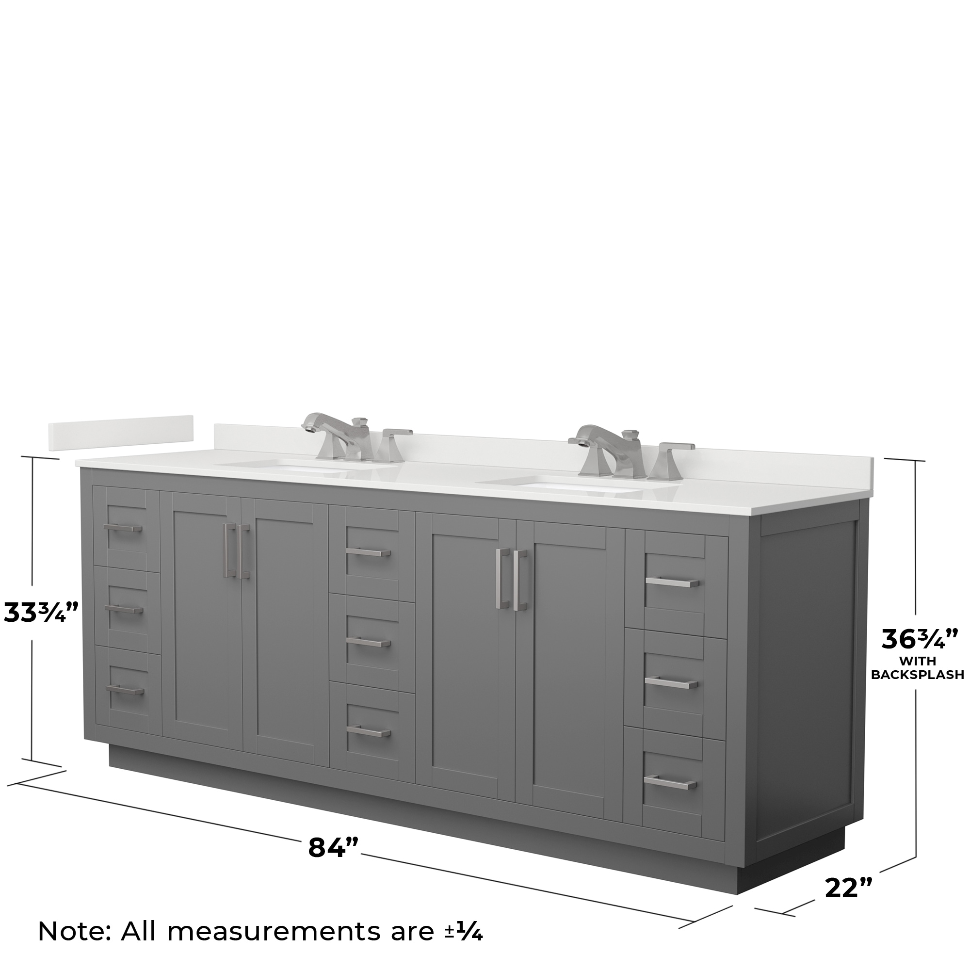 Wyndham Collection WCF292984DKGWQUS3MXX Bath-Vanity-Combo - View #5