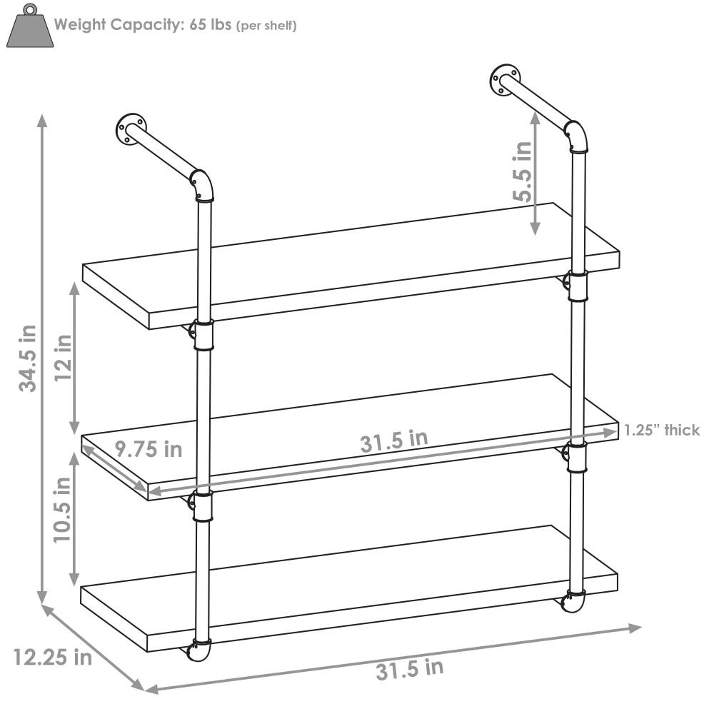 Sunnydaze Decor JAH-107 Wall-Mounted-Shelving - View #6