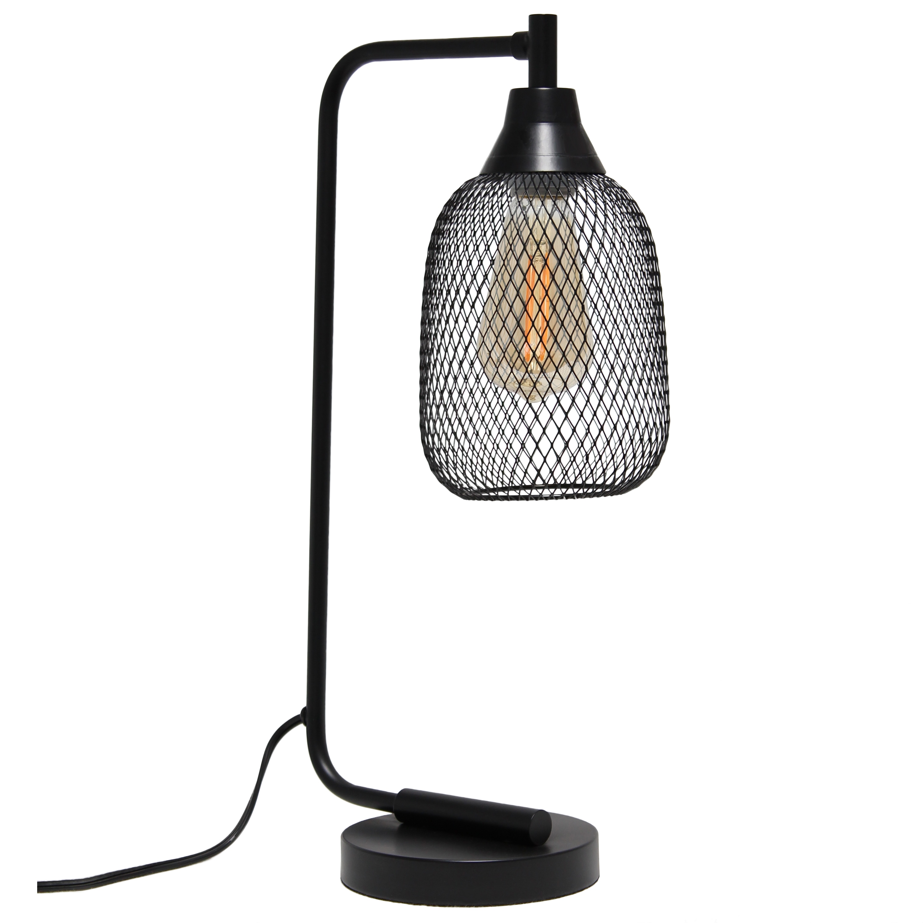 Lalia Home LHD-1000-BK Studio Loft 19-in Black Downbridge Desk Lamp with Metal Shade