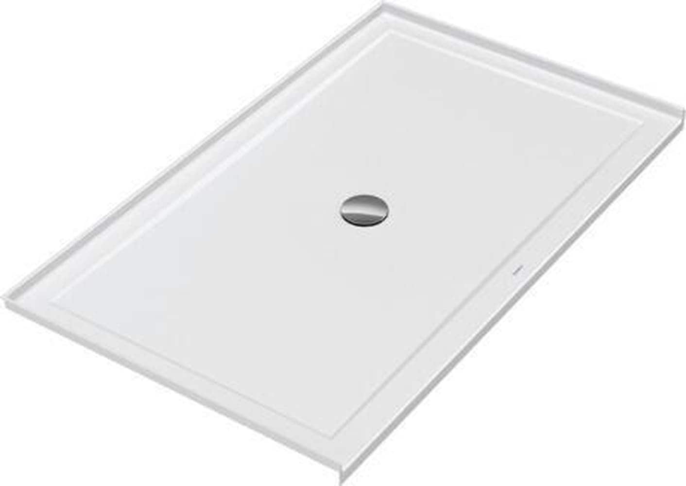 Duravit 720252000000090 Architec 36 in. L x 36 in. W Alcove Shower Pan Base with Center Drain in White