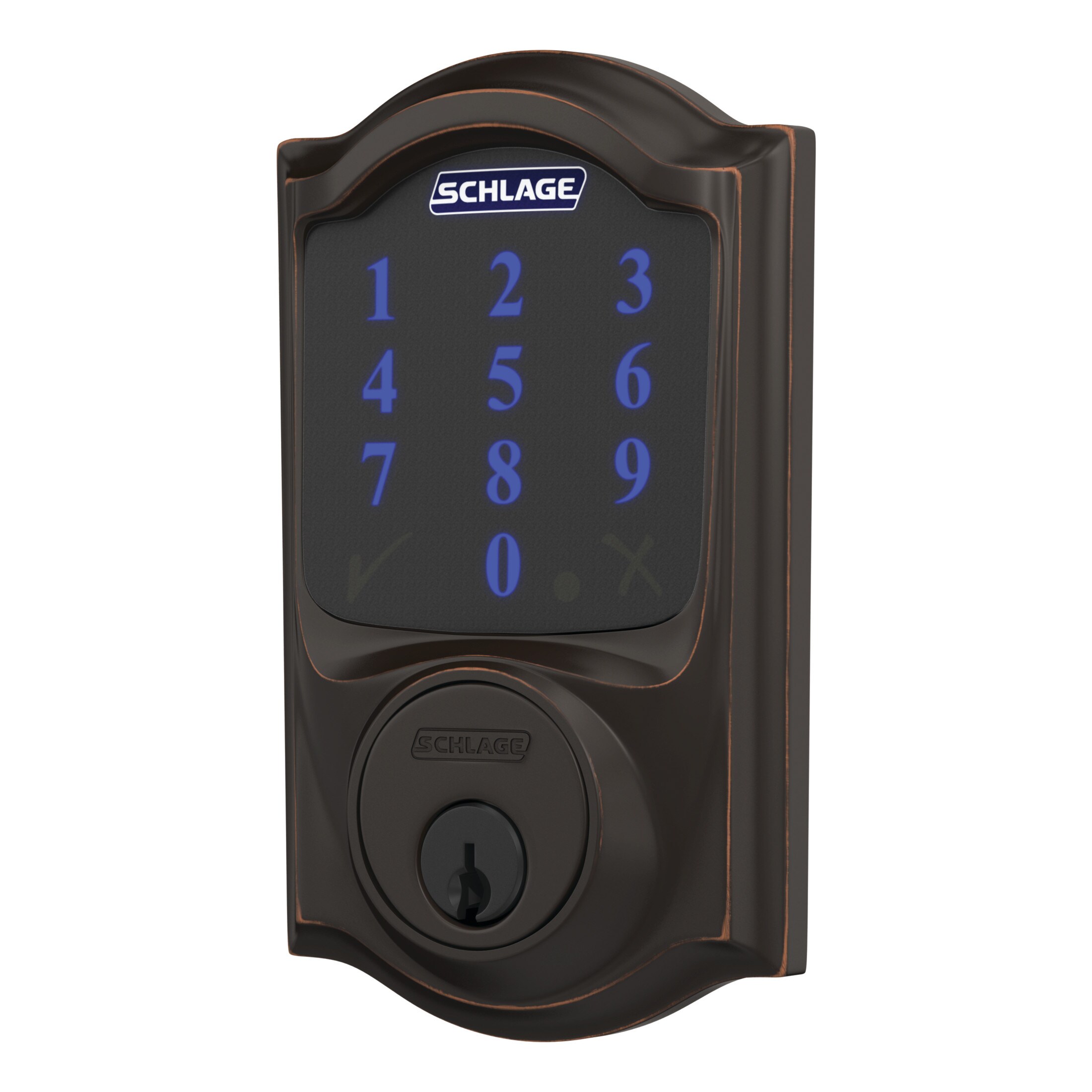 Schlage Connect Customizable Keying Camelot Aged Bronze Single