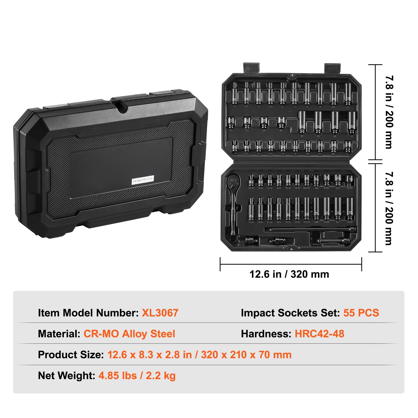 VEVOR SCCJTTZJ1CRV06158V0 Impact-Socket-Sets - View #7