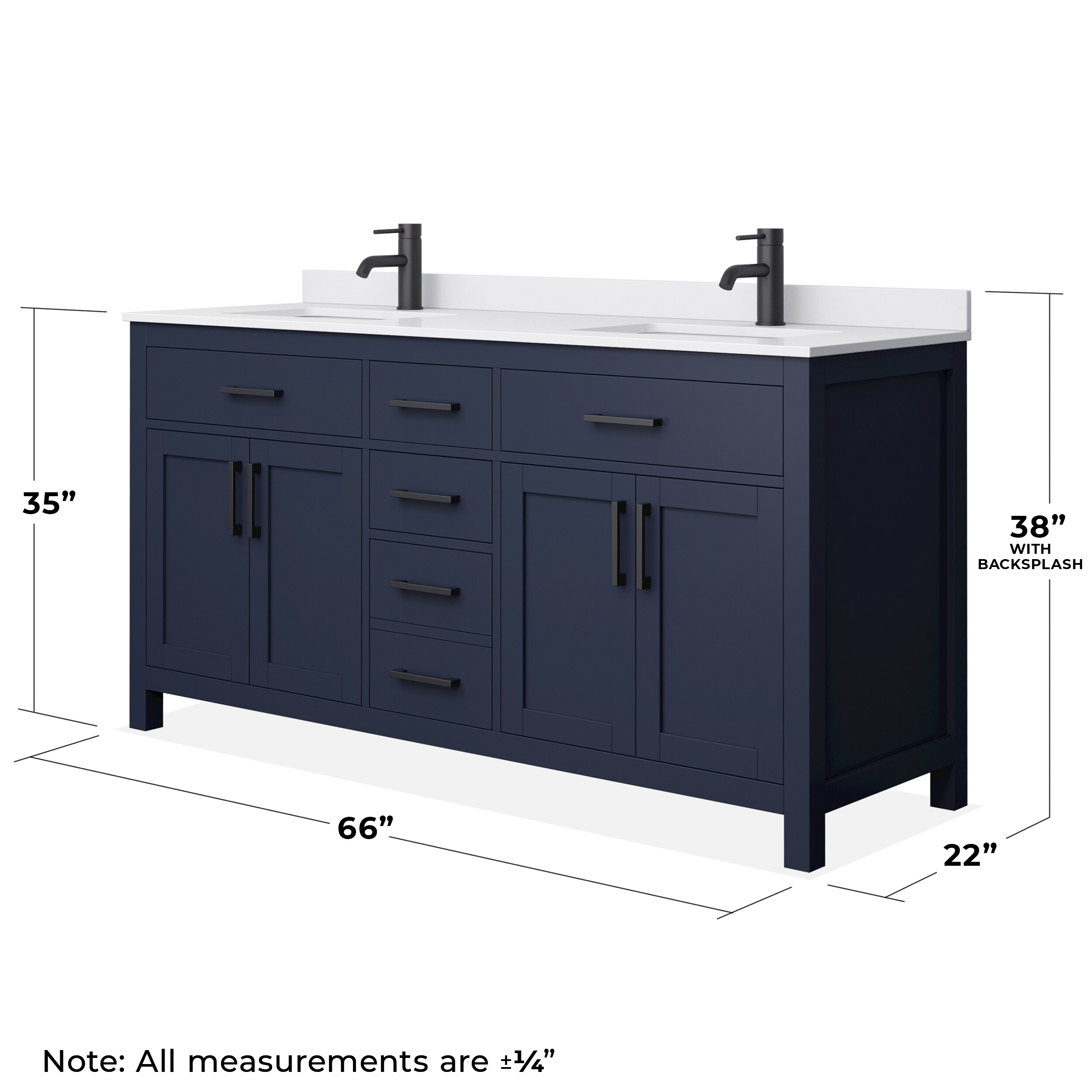 Wyndham Collection WCG242466DBBWCUNSMXX Bath-Vanity-Combo - View #5