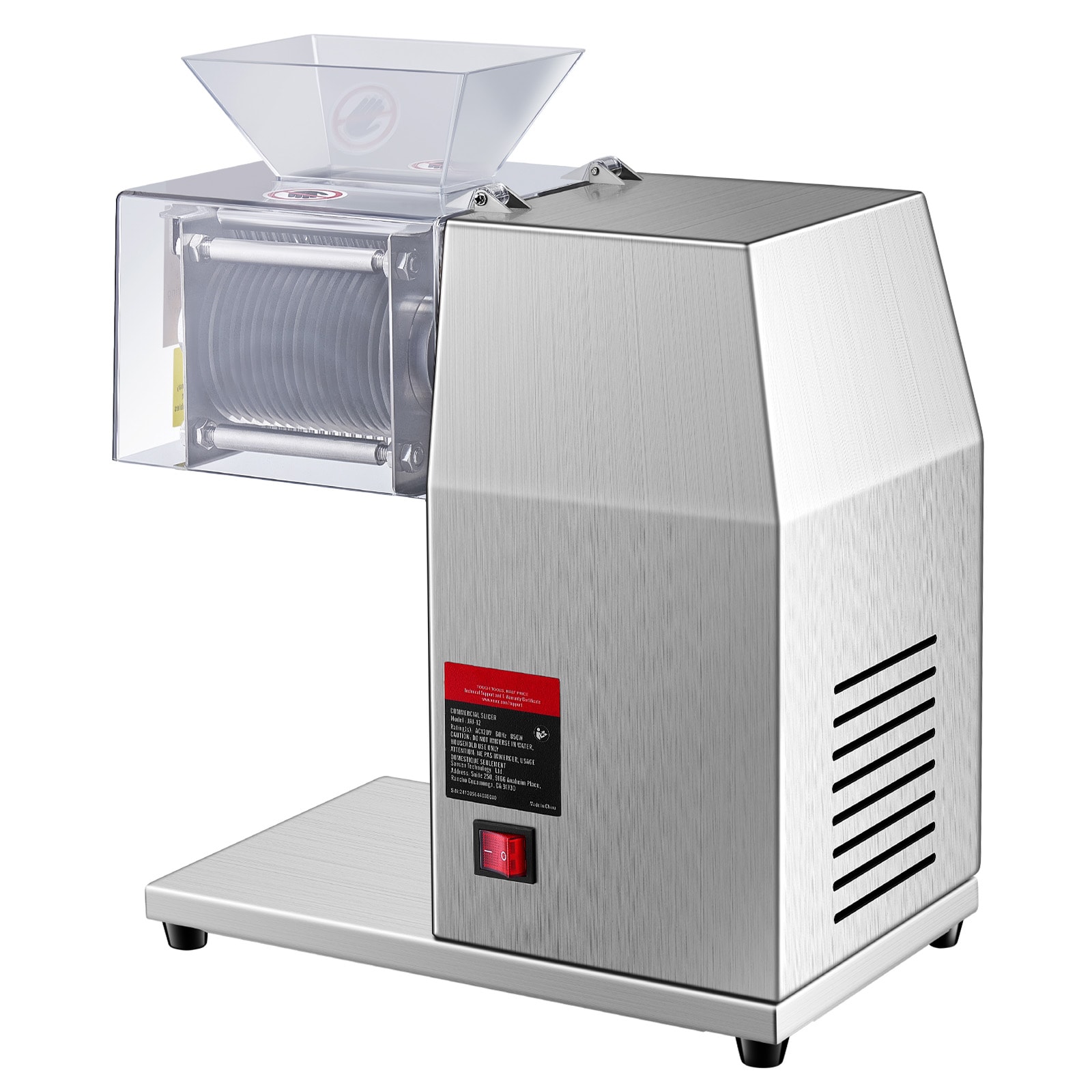 VEVOR SCTSBXGQPJYS06618V1 551 LBs/H Electric Meat Cutting 551 -Speed Commercial/Residential Food slicer and Meat Slicer with Thickness Control ( Black )