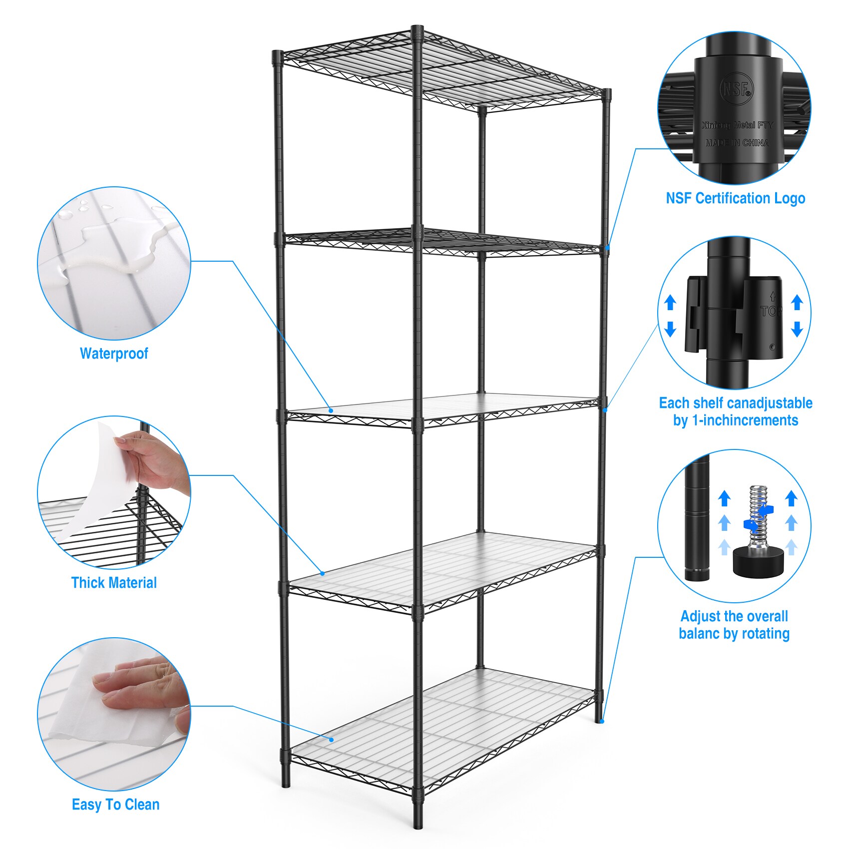 Kahomvis LIKE-QPS4-995 Free-Standing-Shelving - View #4