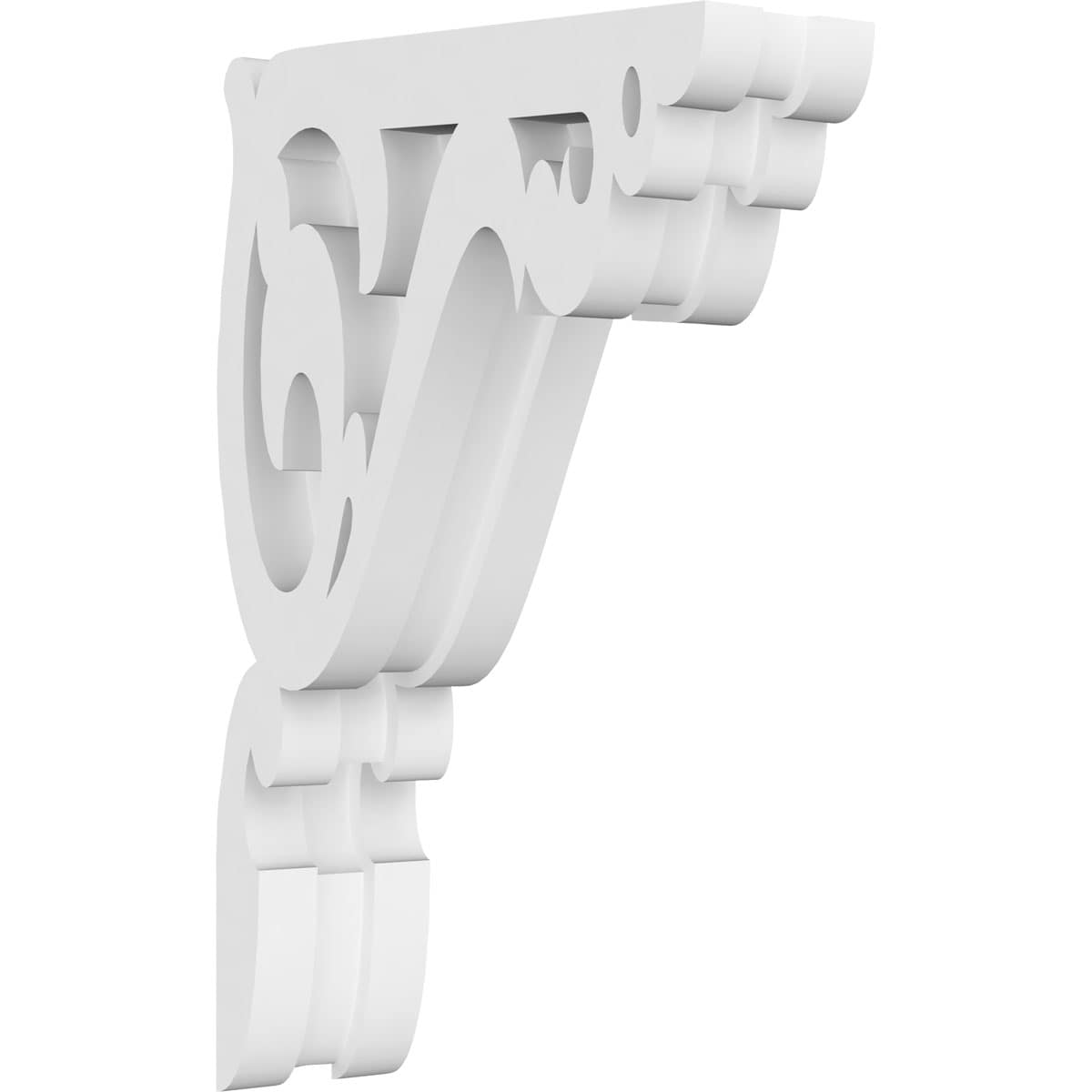 Ekena Millwork CORP01X05X08AE 1.875-in x 5-in x 8-in Amber Unfinished White PVC Paintable Corbel