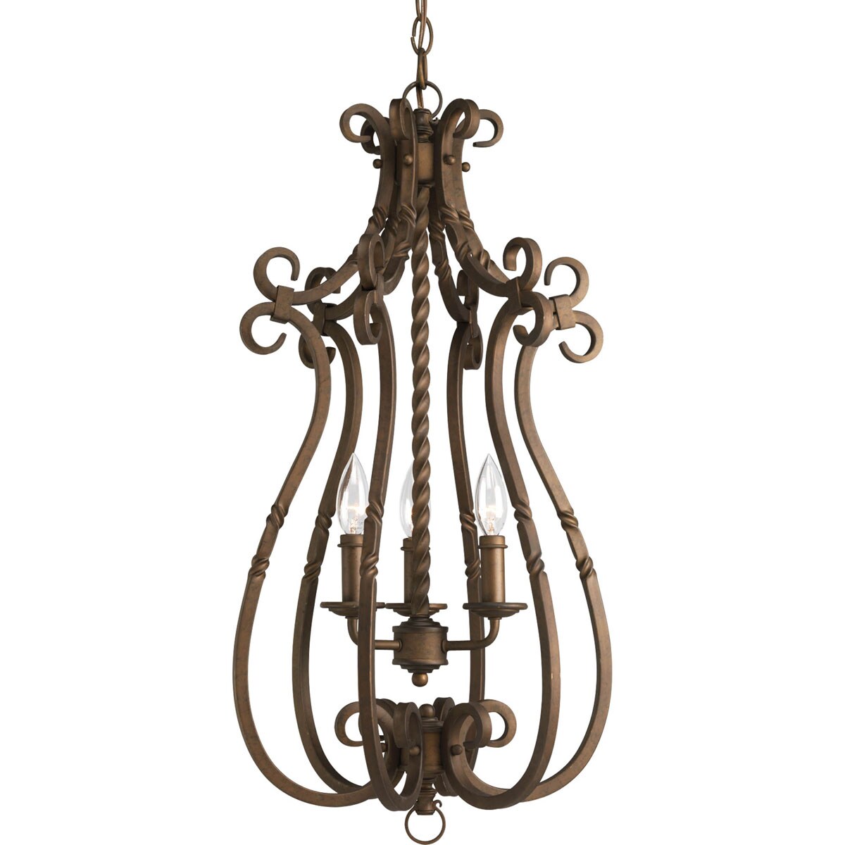 Progress Lighting P3840-102 Santiago Roasted Java Rustic Chandelier