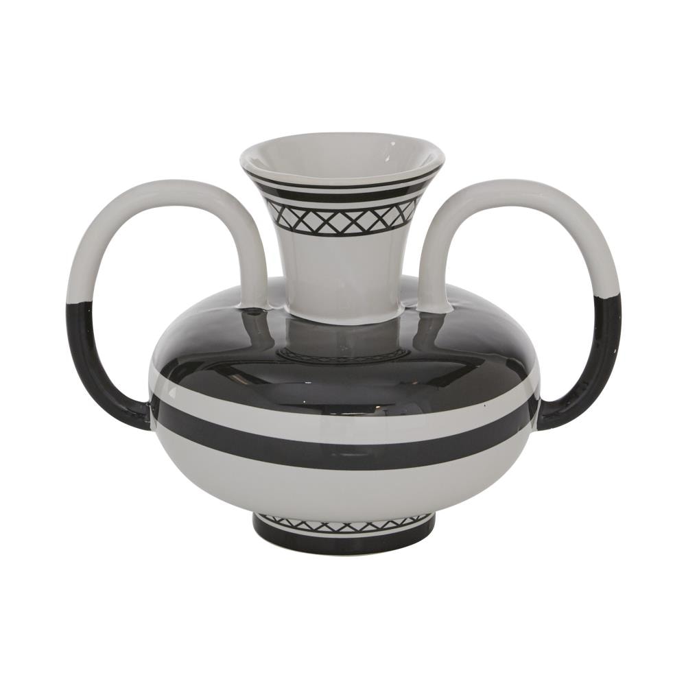 The Novogratz 70378 White Resin Eclectic Vase