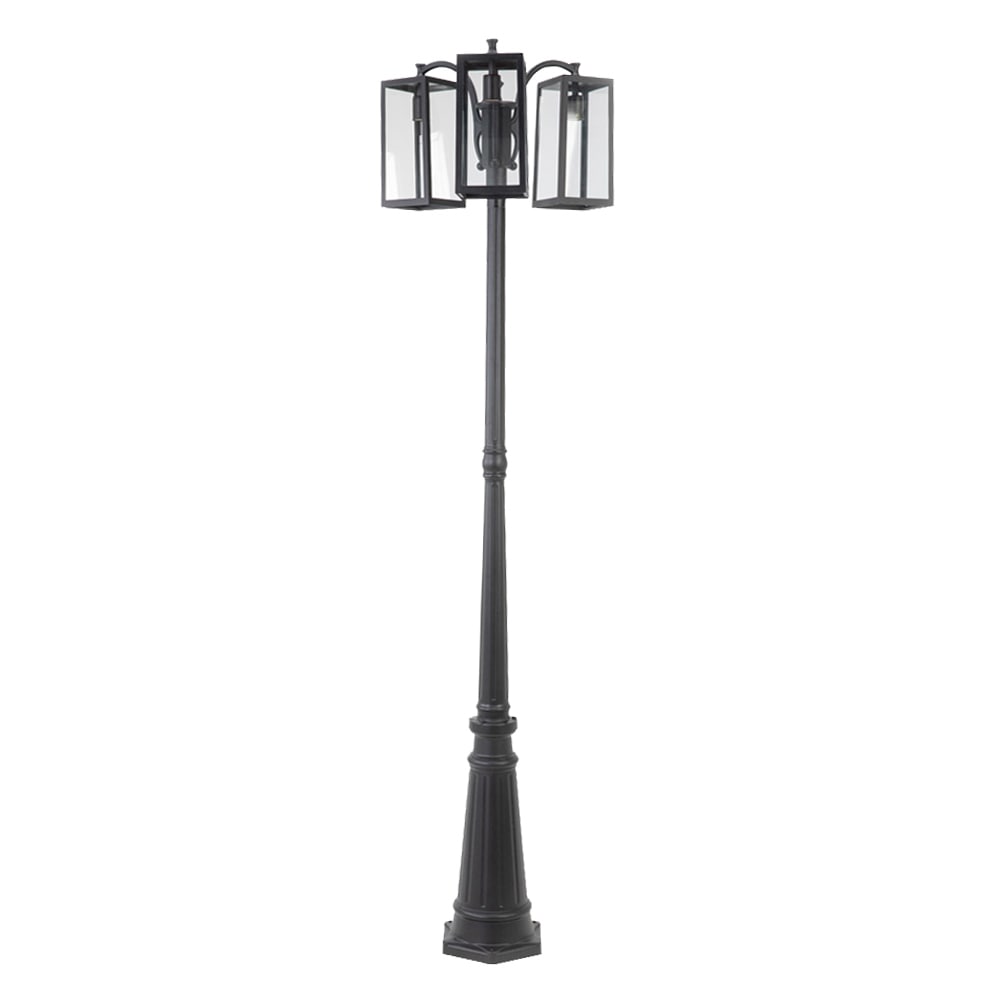 LUTEC 7109001012 78.74-Inches H Black Hardwired Incandescent Post light