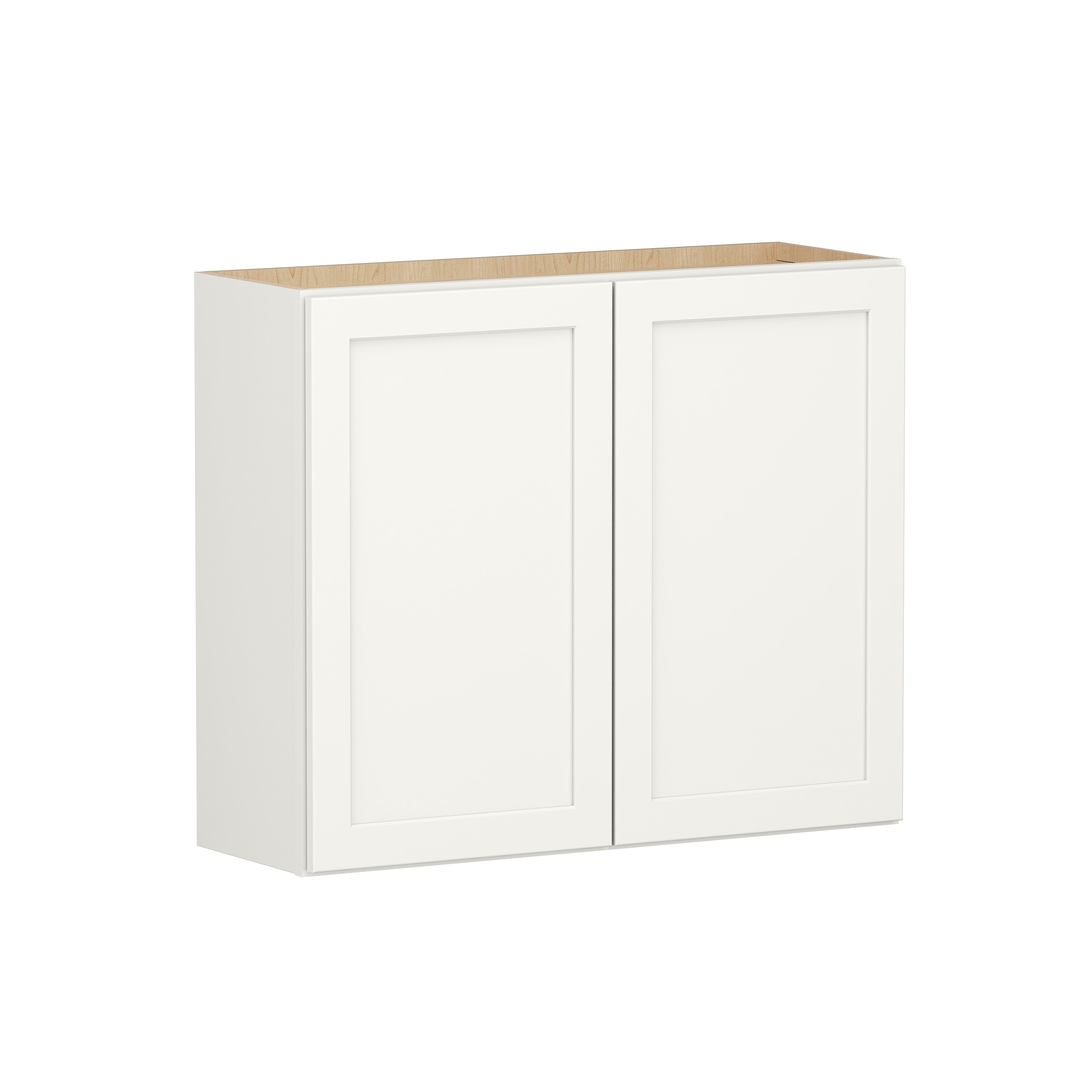 Shenandoah PRO Express SPE 90MPS-1361 Breckenridge 36-in W x 30.125-in H x 12-in D Linen Full Overlay Maple Wall Fully assembled Plywood Cabinet (Recessed Panel Shaker)