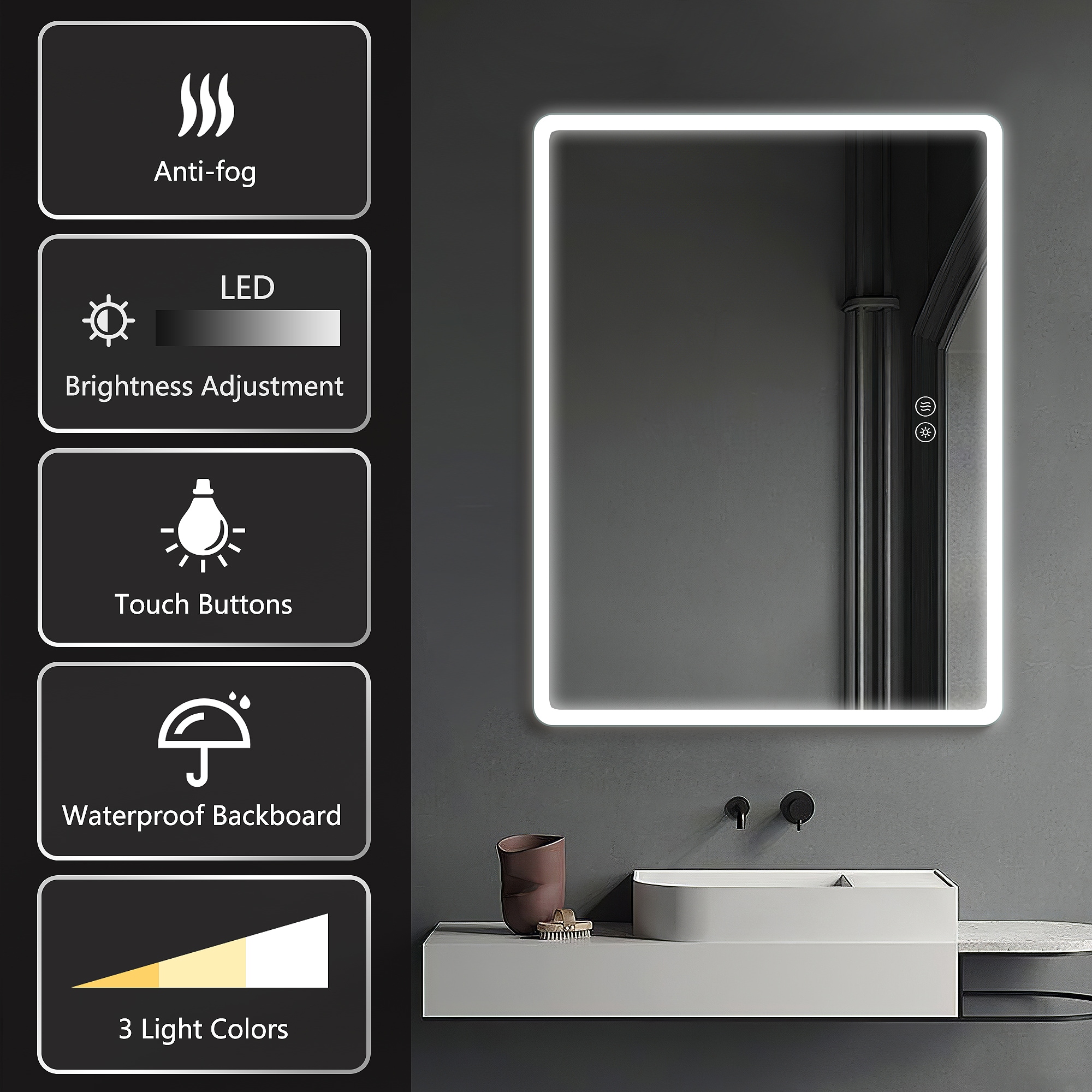 Dovelina LS-A-MR03058 Framed-Bath-Mirrors - View #6