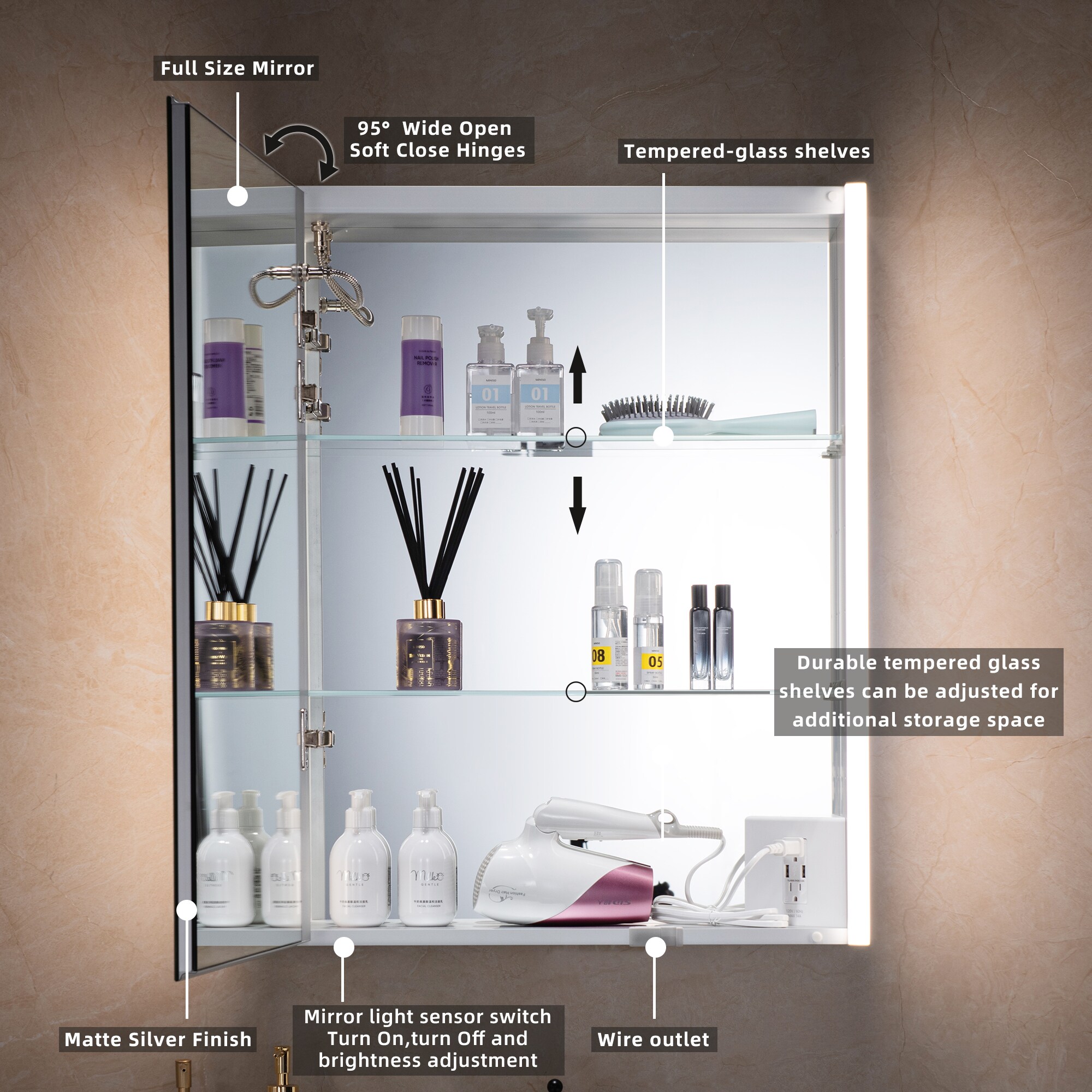 Woodbridge LMC002 Bathroom-Medicine-Cabinets - View #7