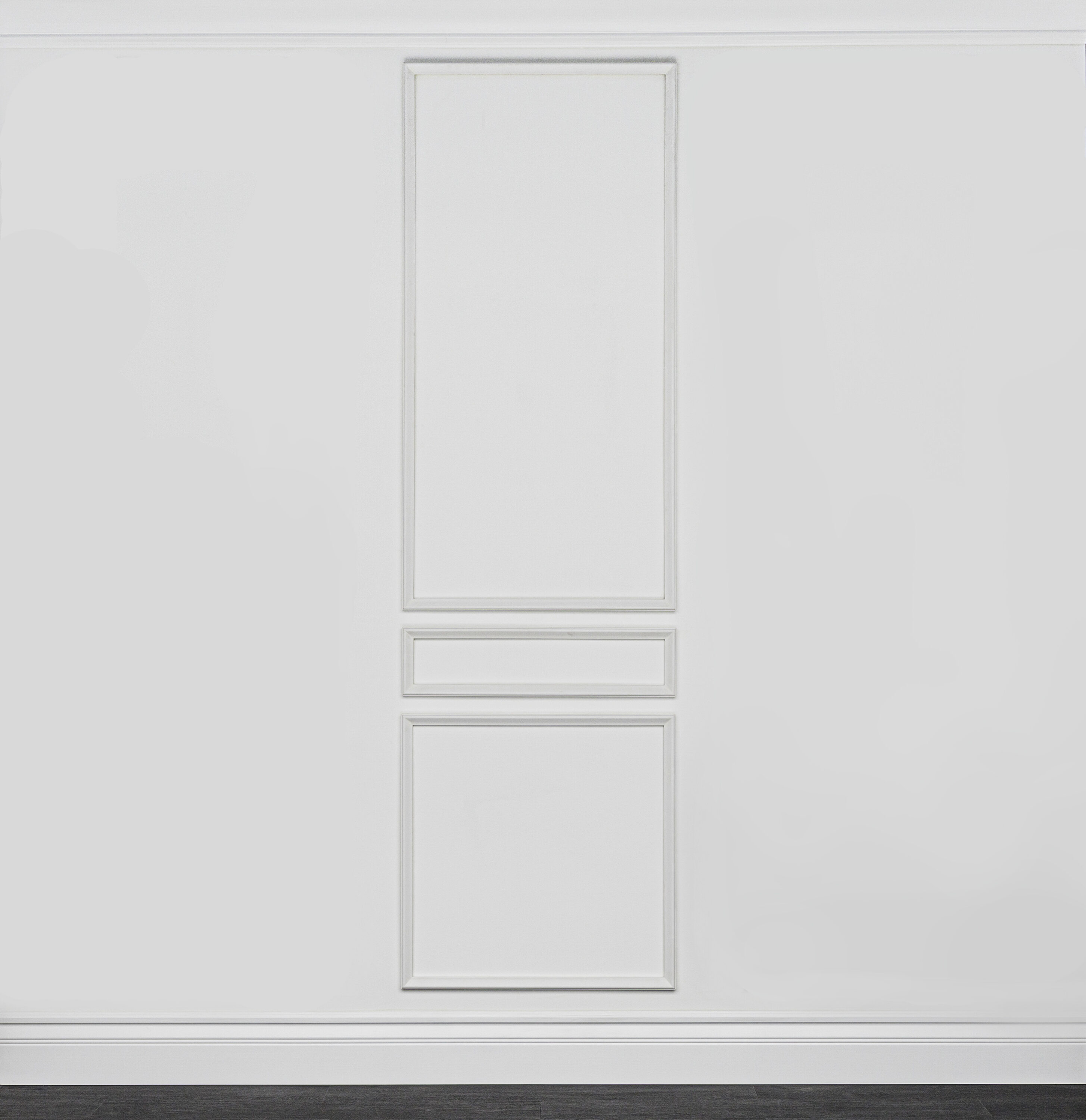 Luxe Architectural Classic Wall Moulding Multiple Sizes Poplar Primed Picture Frame Moulding in White | LA-3PC-WMK-FP