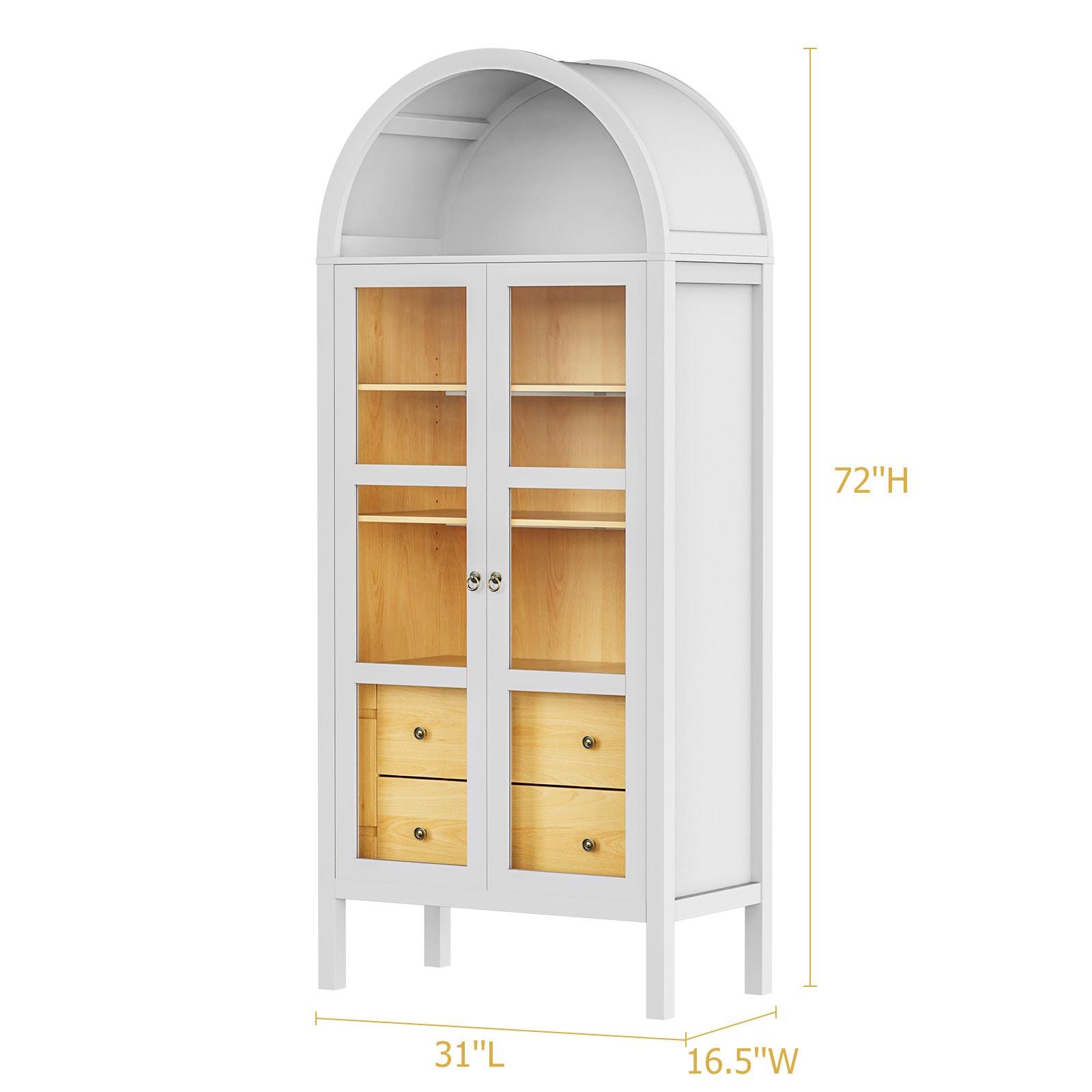 LOVMOR ARCHEDCABINET-WHITE Dining-Kitchen-Storarge - View #3