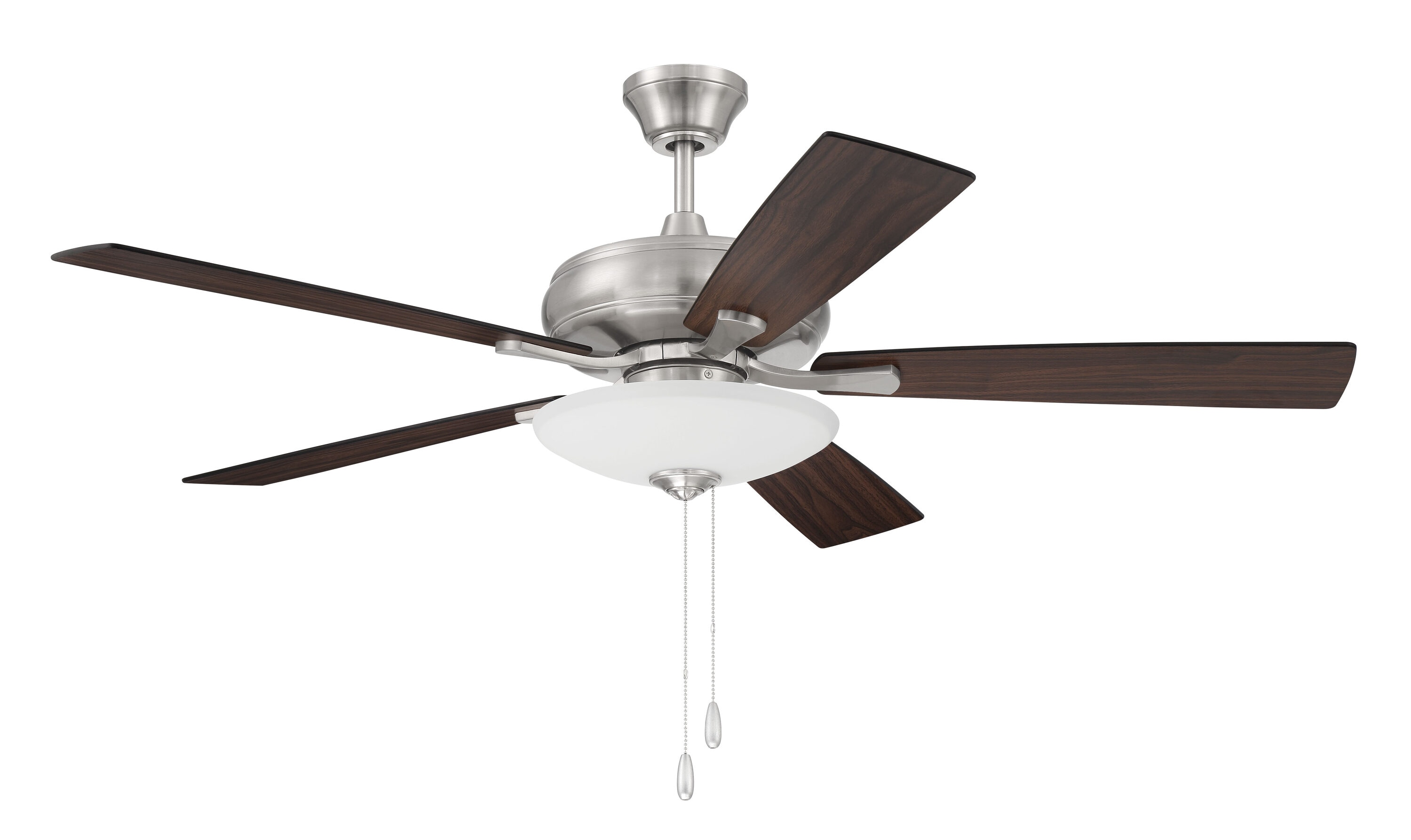 Craftmade ECF111BNK5-DWWLN Eos 52-in Brushed Polished Nickel with Driftwood Blades Ceiling Fan With Light ( 5 -Blade )