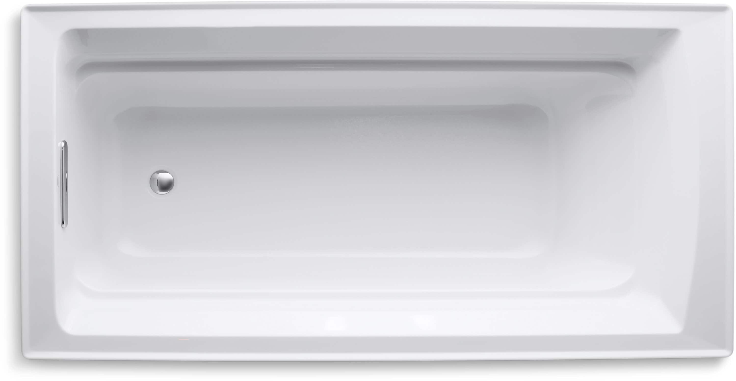 KOHLER Underscore 60 in. x 36 in. Rectangular Soaking Bathtub with  Reversible Drain in White K-1848-0 - The Home Depot